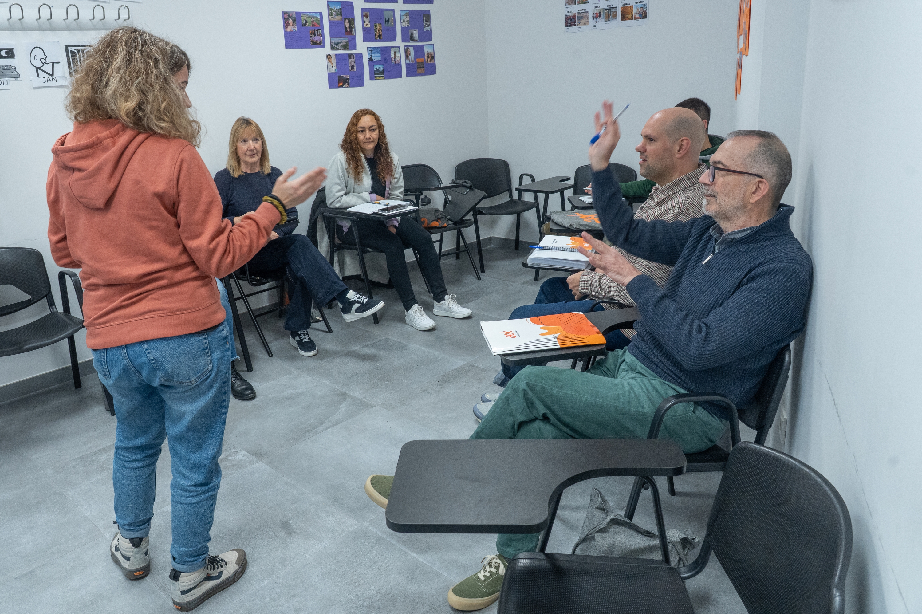 Errenteriako AEK-ko A1 mailako ikasleak, otsailean. ANDONI CANELLADA / FOKU