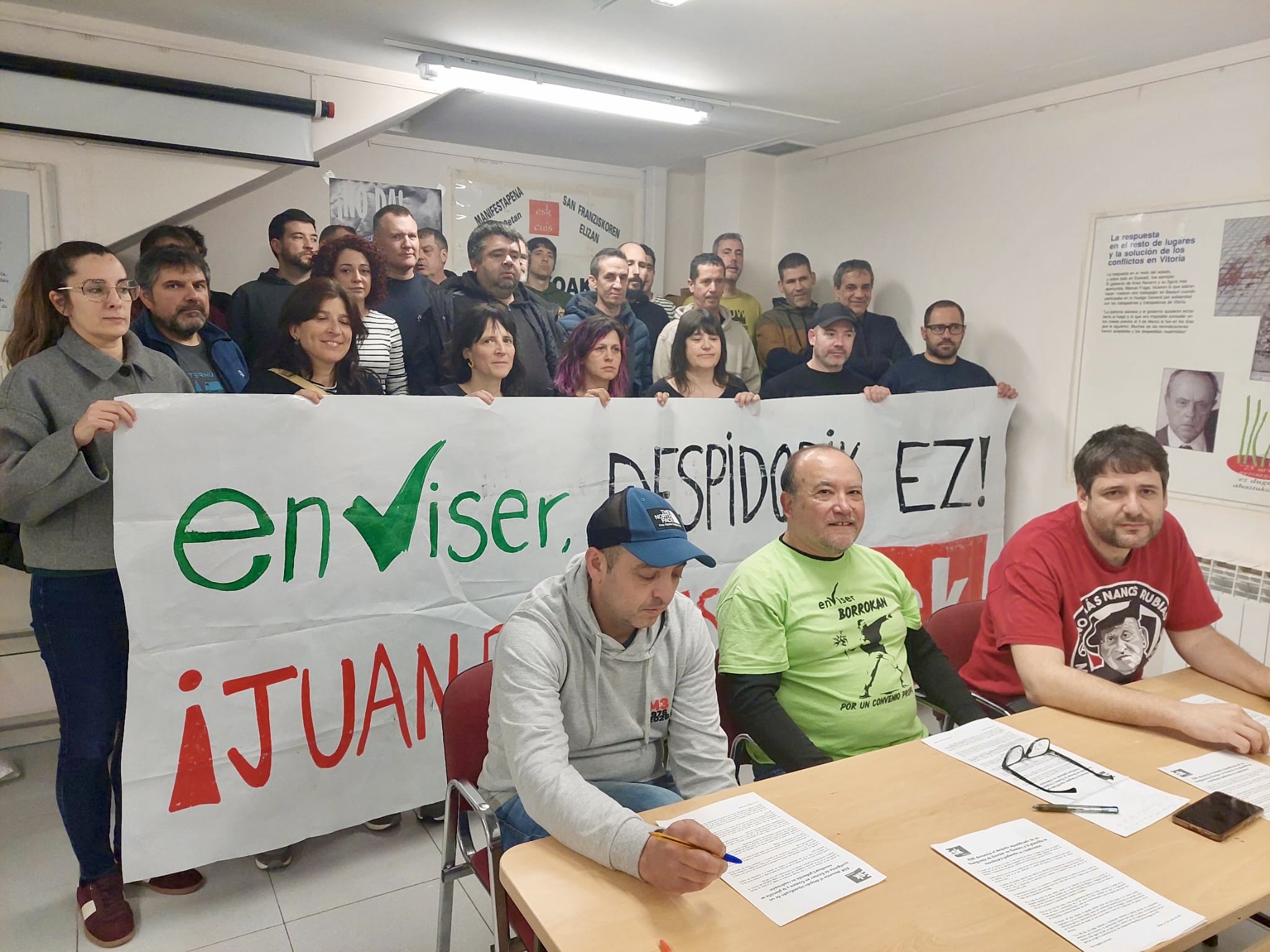 ESK-ko kideek Gasteizen egindako agerraldia, gaur. ESK