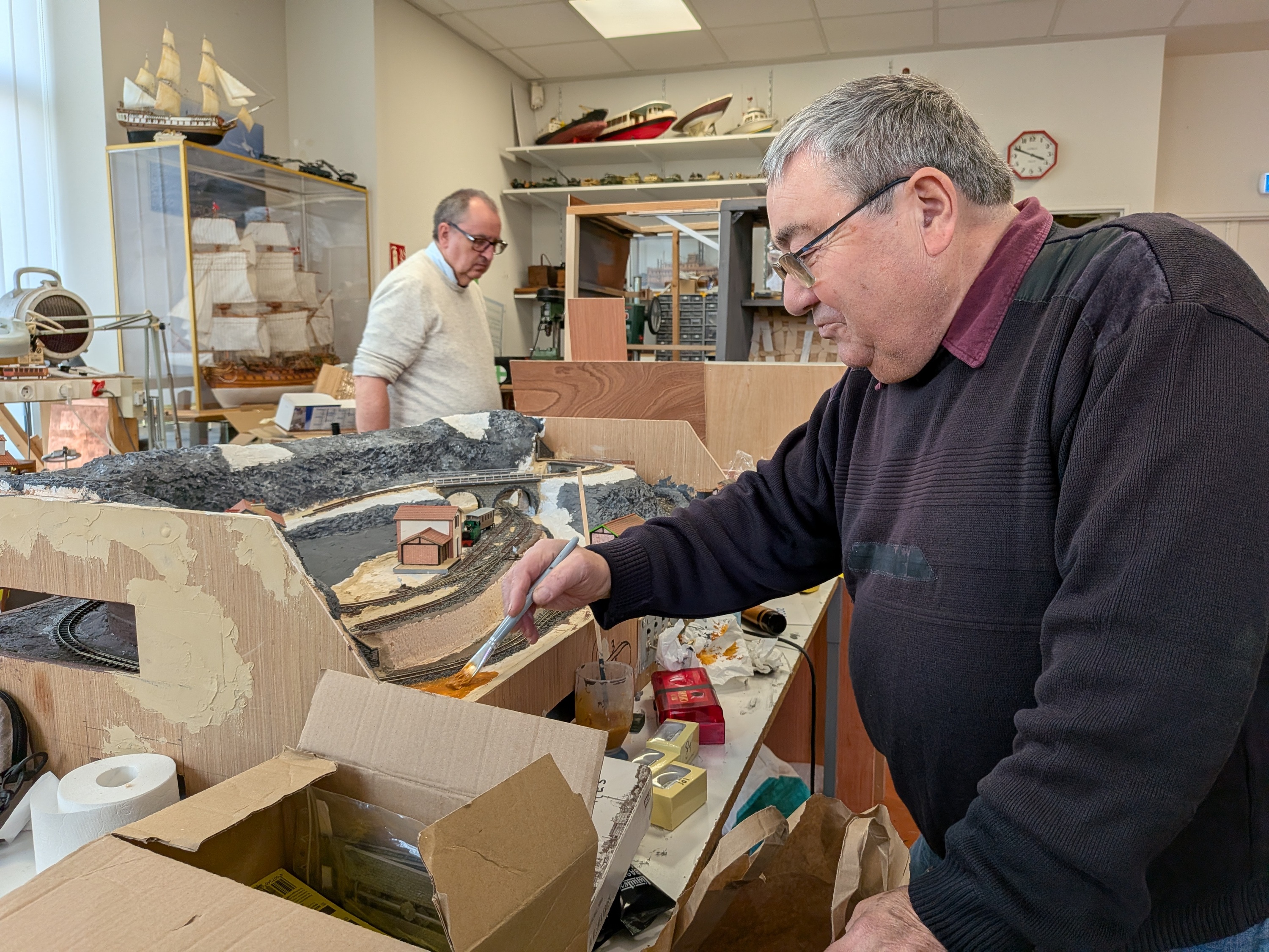 Baionako Les Croises modelismo elkartearen maketa. PATXI BERHOUET