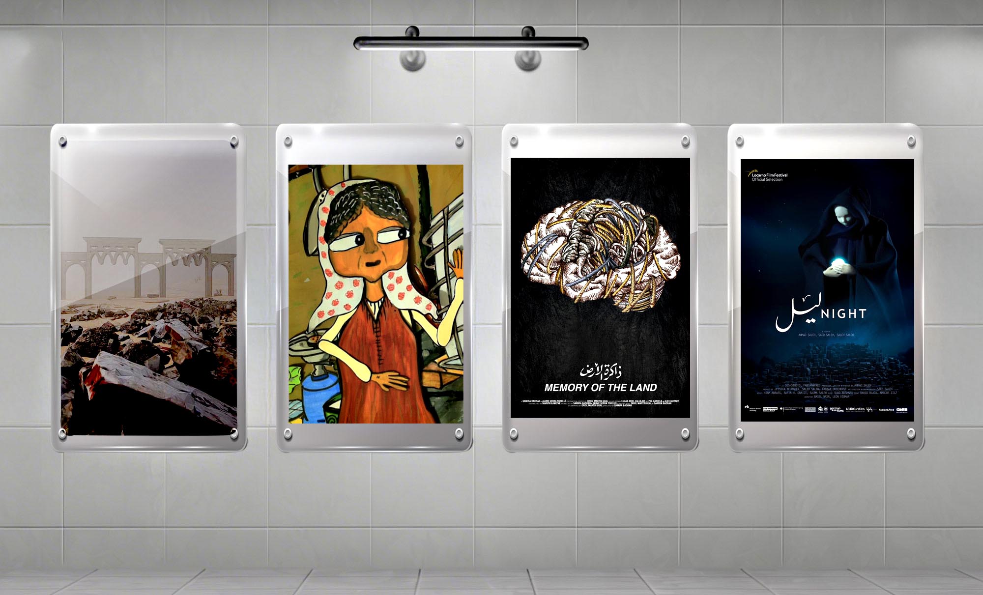 Palestina Animada egitasmoko filmen kartelak. BERRIAKO DISEINU TALDEA