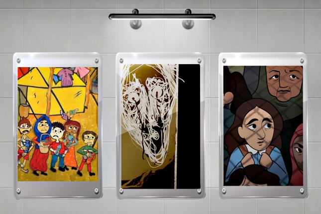 Palestina Animada egitasmoko filmen kartelak. BERRIAKO DISEINU TALDEA