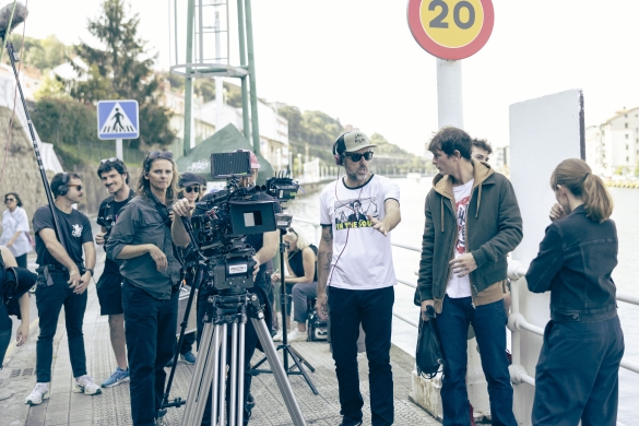 'Zeru ahoak' telesailaren grabaketa, iaz, Bilbon. TXINTXUA FILMS