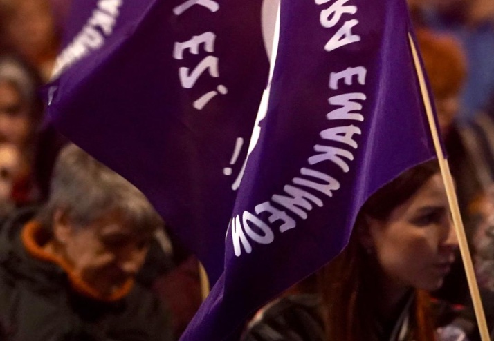 Indarkeria matxistaren kontrako mobilizazio bat, artxiboko irudian. MONIKA DEL VALLE / FOKU