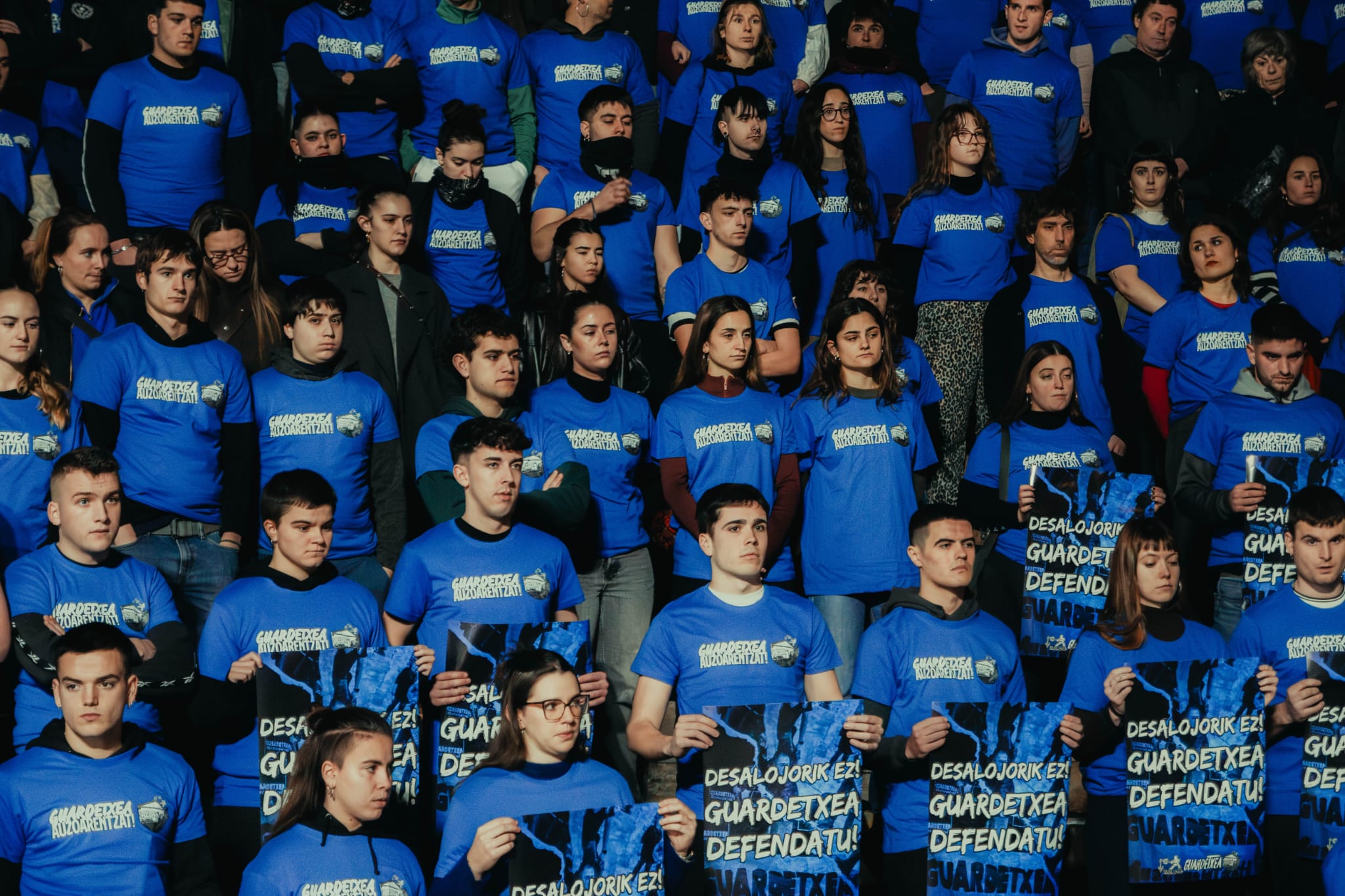 Guardetxearen aldeko agerraldia, joan den urtarrilean. ARATZ GARCIA