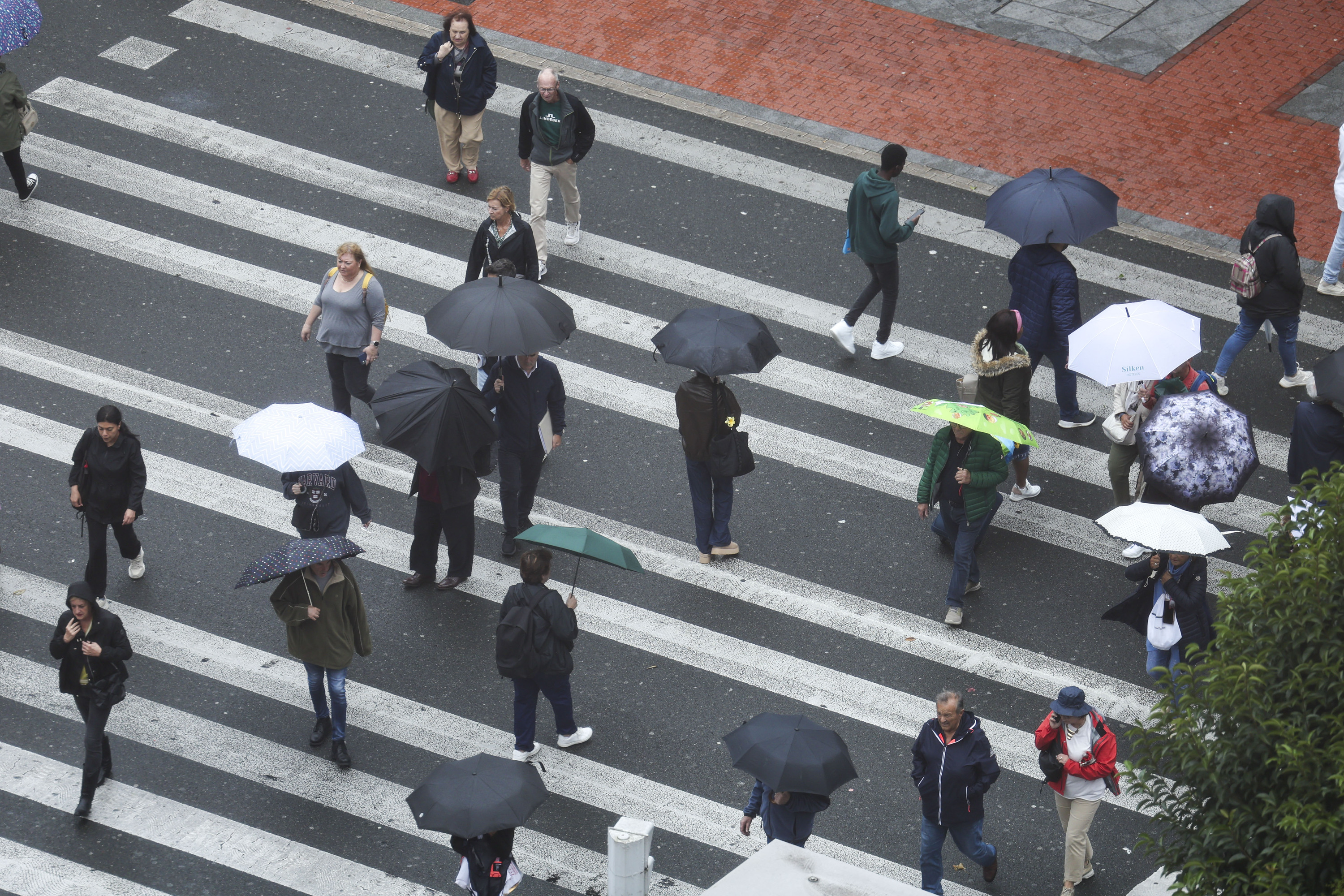 Euriagatik abisu horia ezarri zuten atzo Bizkaian. LUIS TEJIDO / EFE