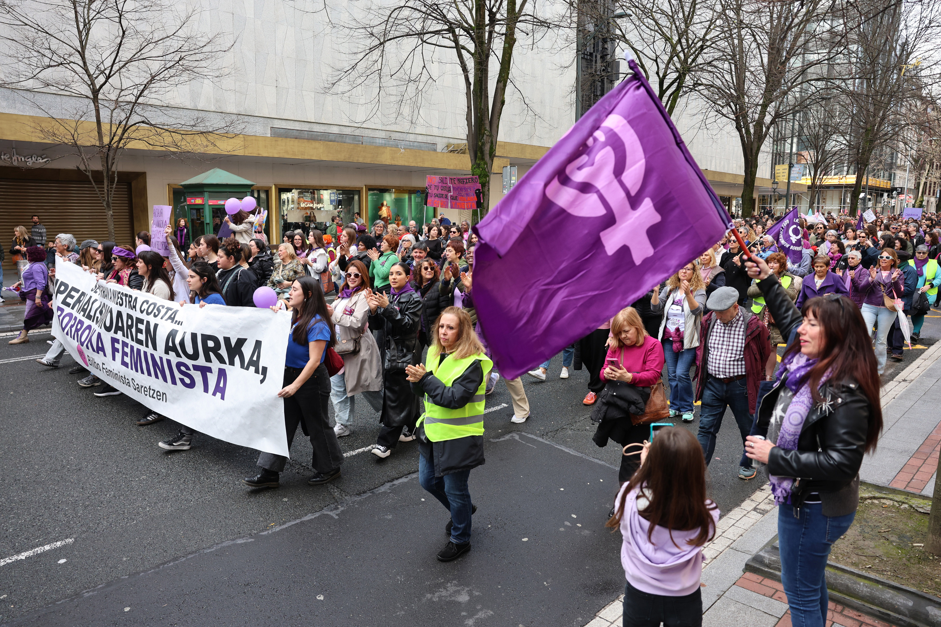 Mugimendu feministaren mobilizazioa Bilbon. OSKAR MATXIN EDESA / FOKU