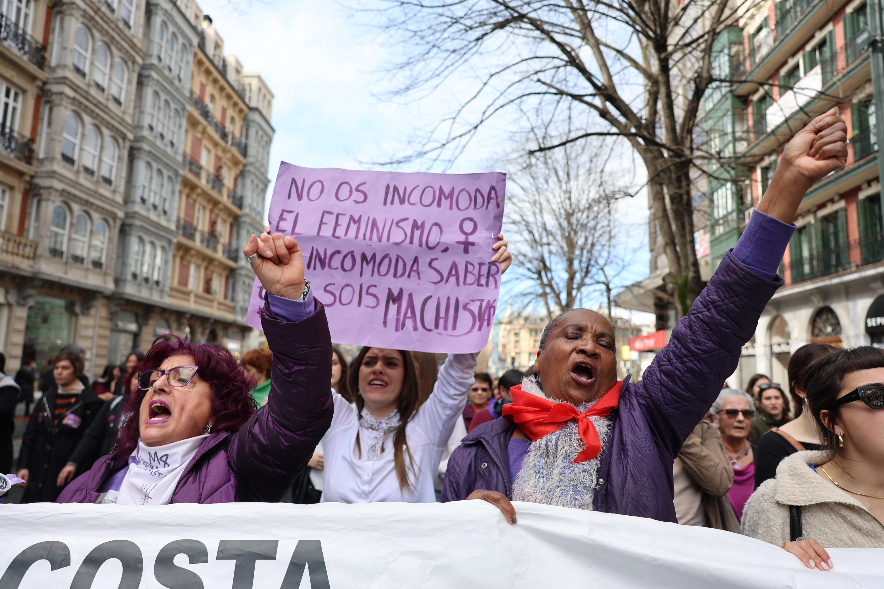 Mugimendu feministaren mobilizazioa Bilbon. OSKAR MATXIN EDESA / FOKU