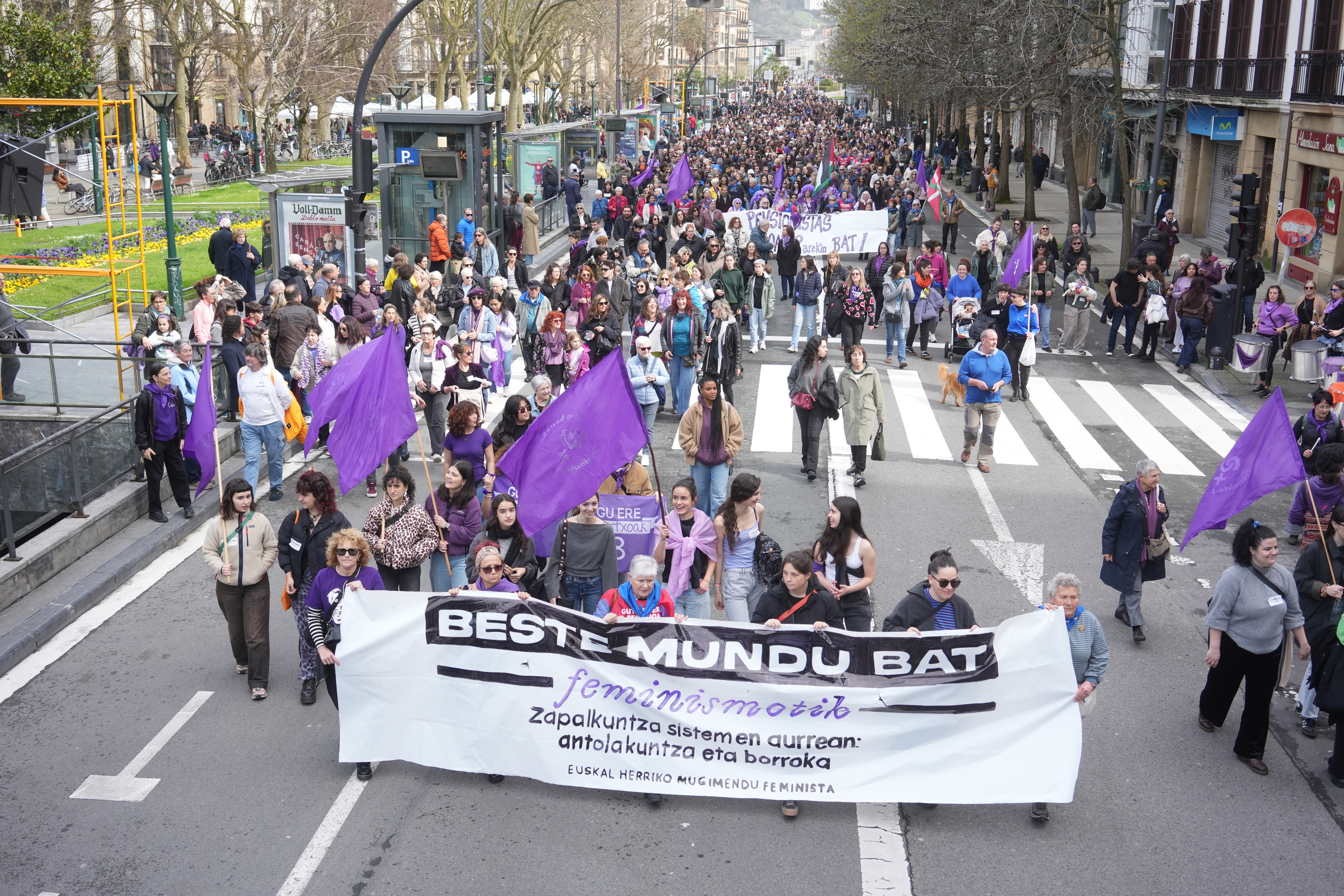 Mugimendu feministaren mobilizazioa Donostian. JON URBE / FOKU