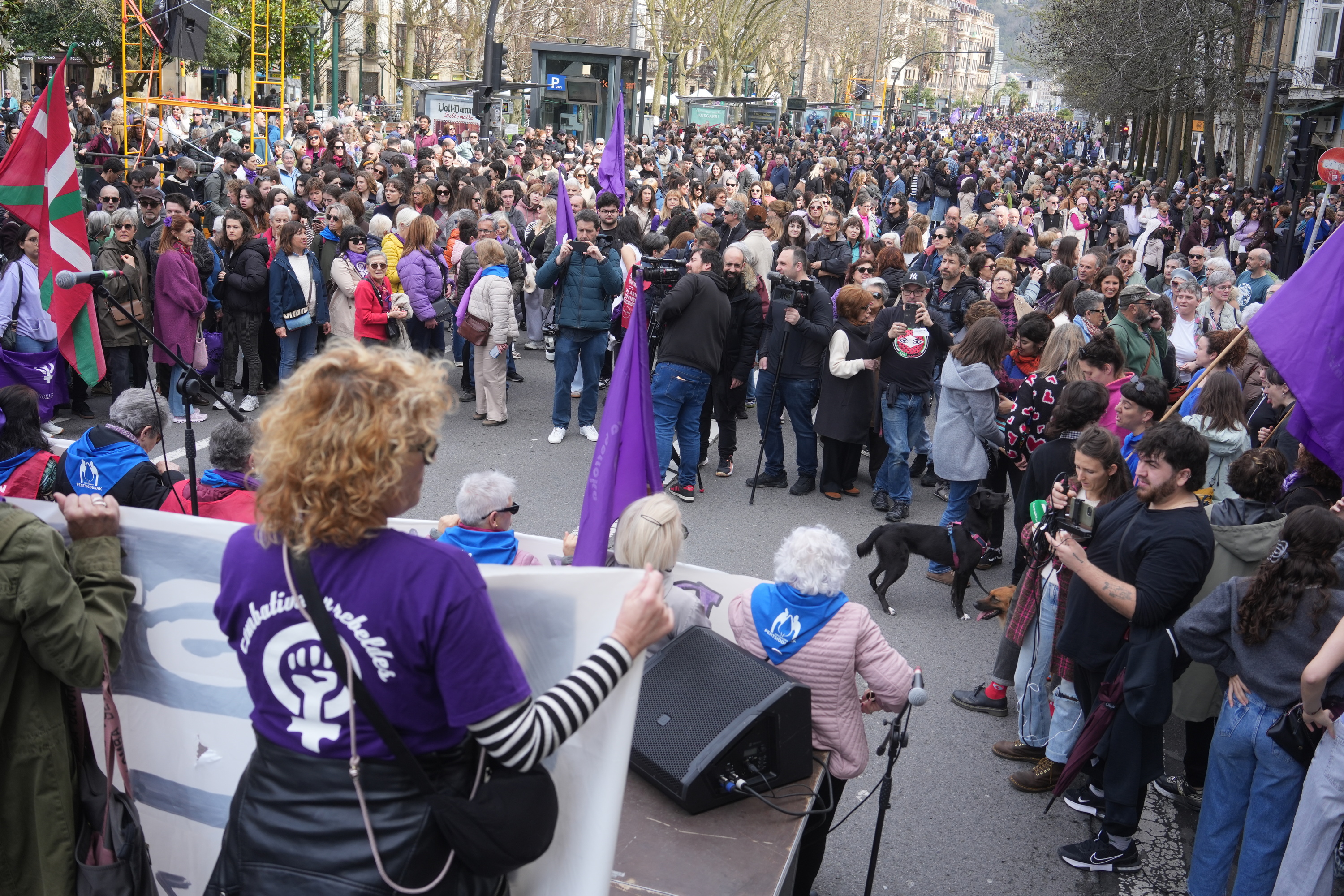 Mugimendu feministaren mobilizazioa Donostian. JON URBE / FOKU