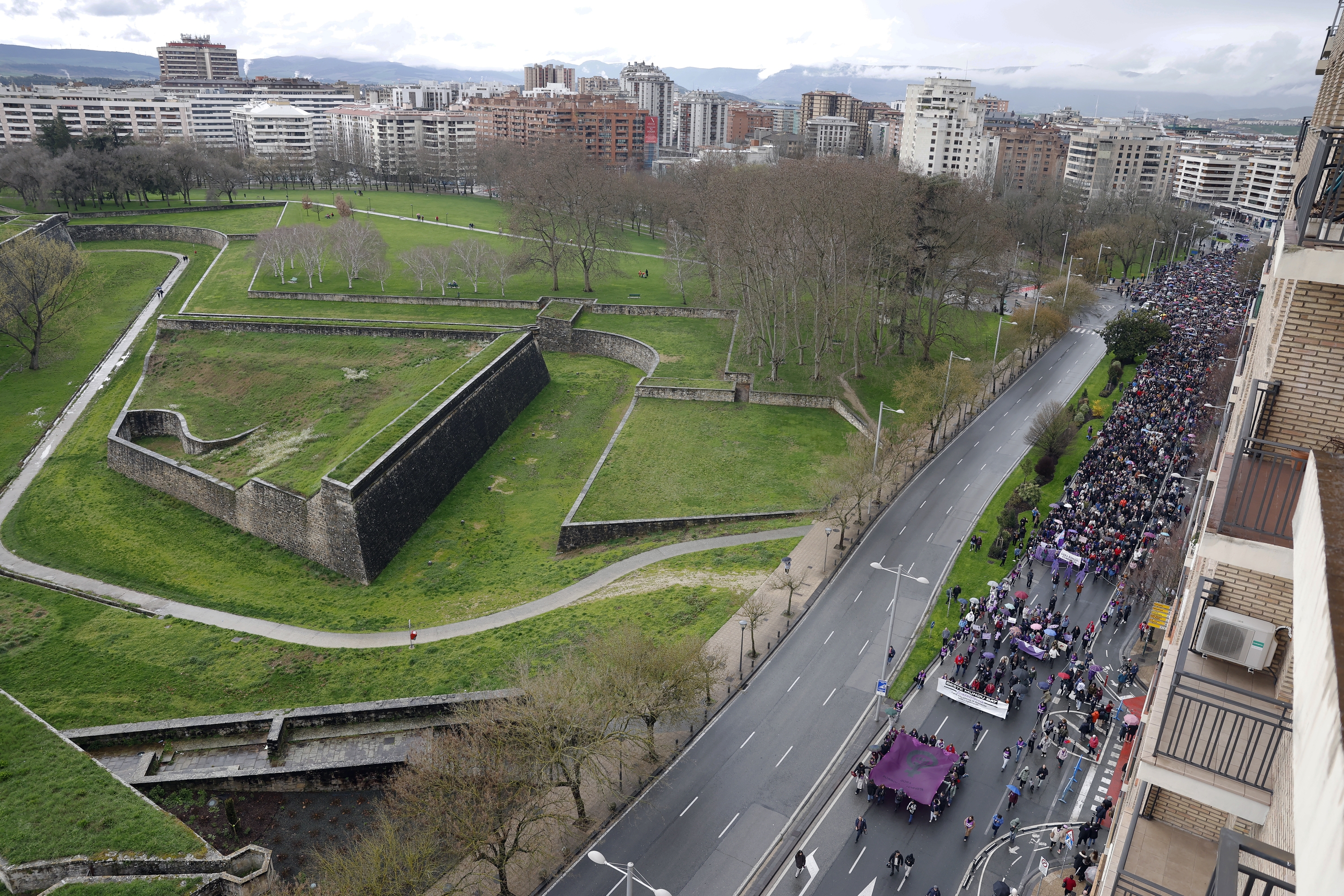Mugimendu feministaren mobilizazioa Iruñean. JESUS DIGES / EFE