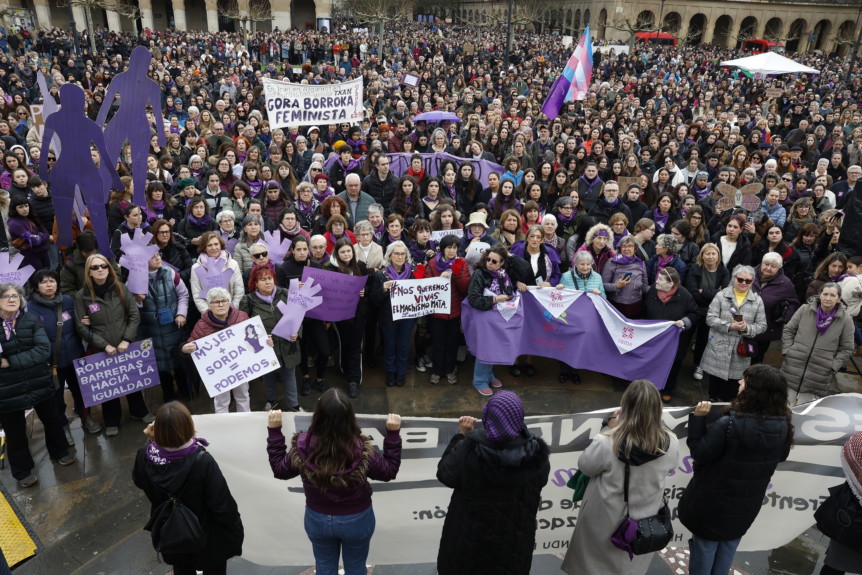 Mugimendu feministaren mobilizazioa Iruñean. JESUS DIGES / EFE
