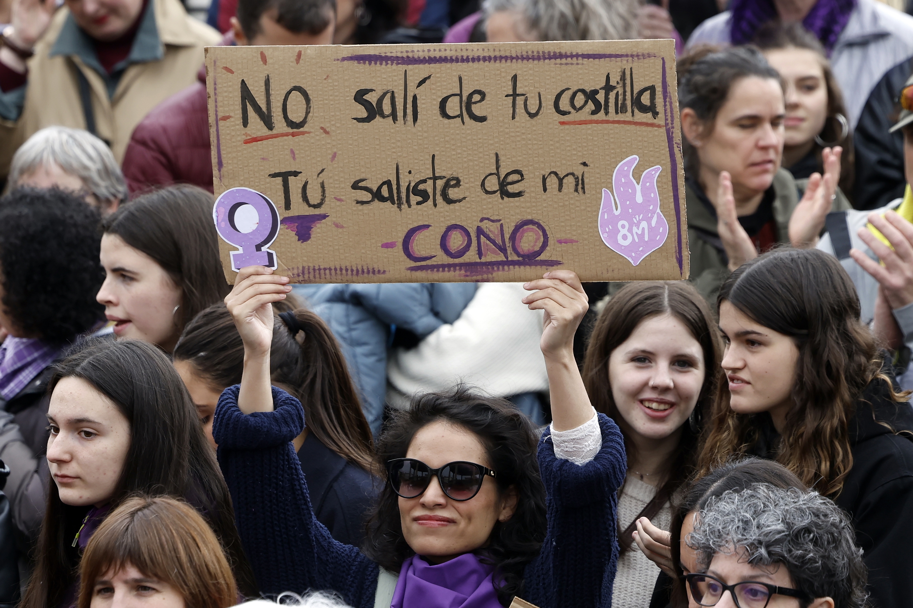 Mugimendu feministaren mobilizazioa Iruñean. JESUS DIGES / EFE