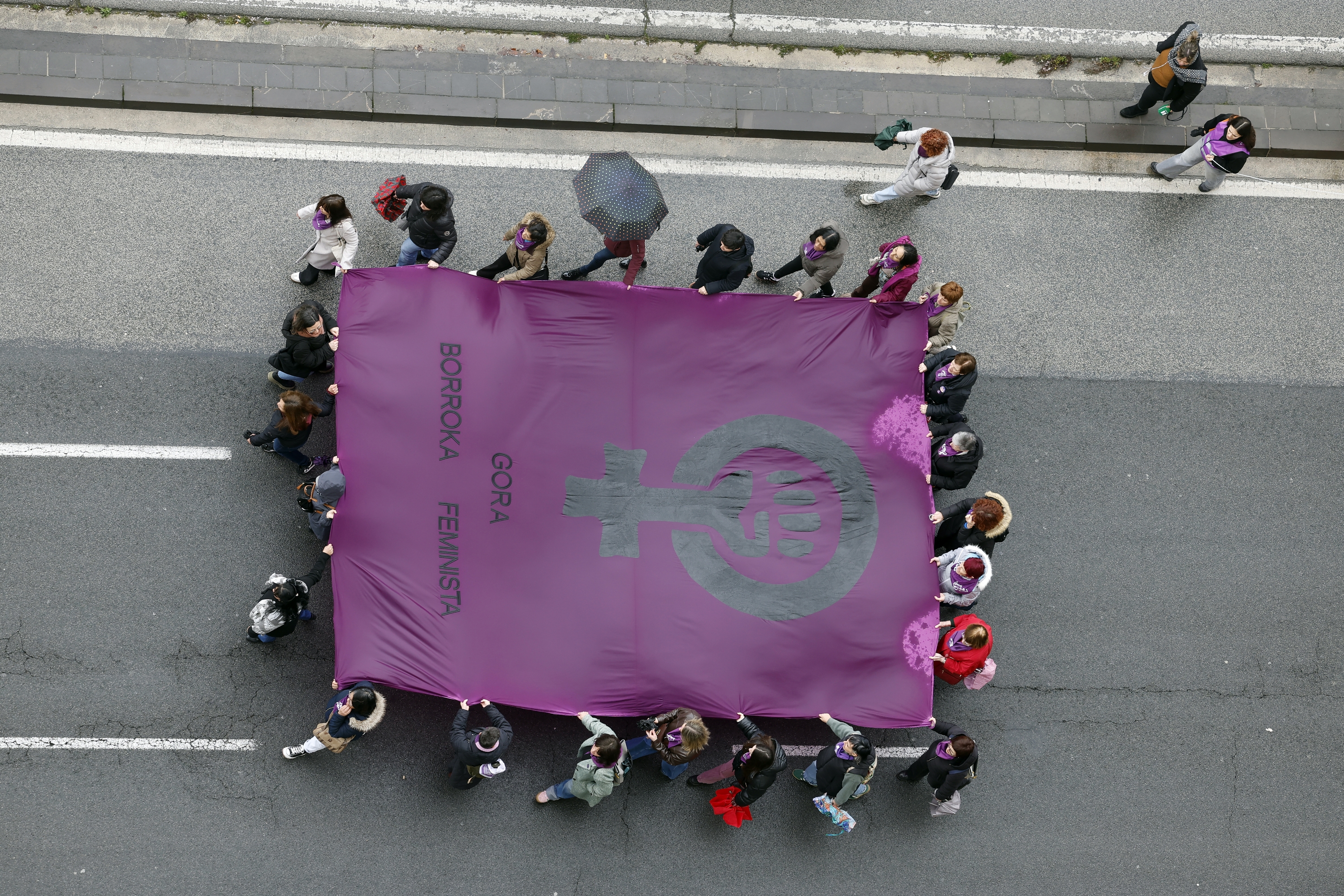 Mugimendu feministaren mobilizazioa Iruñean. JESUS DIGES / EFE