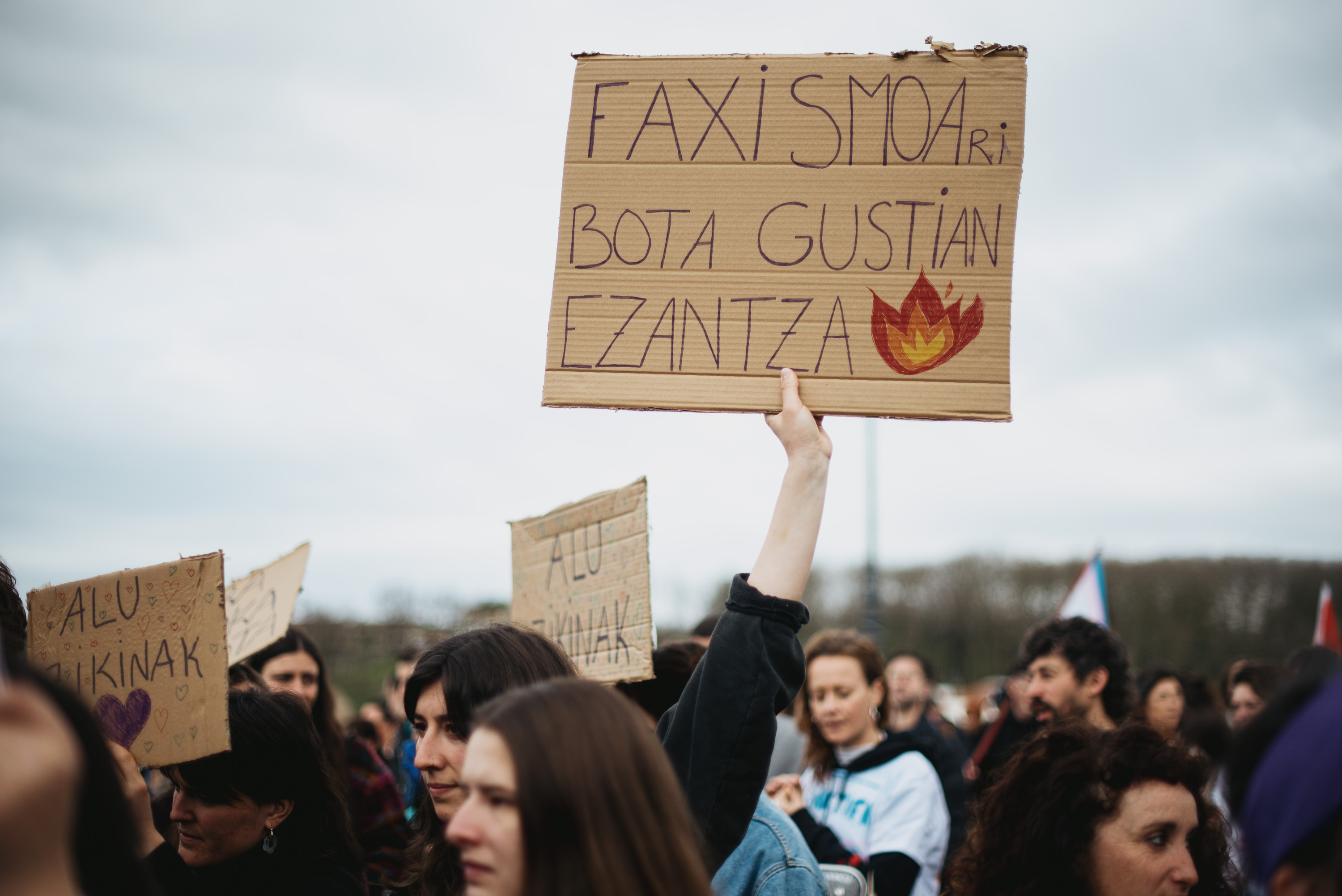 Mugimendu feministaren mobilizazioa Baionan. GUILLAUME FAUVEAU