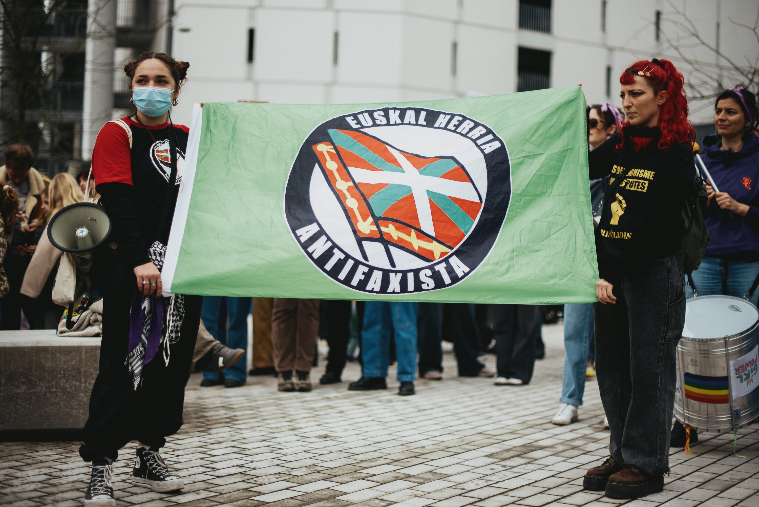 Mugimendu feministaren mobilizazioa Baionan. GUILLAUME FAUVEAU