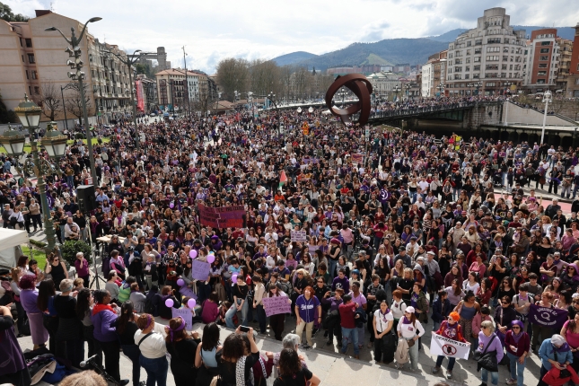 Bilboko manifestazioaren bukaera, gaur. OSKAR MATXIN EDESA / FOKU