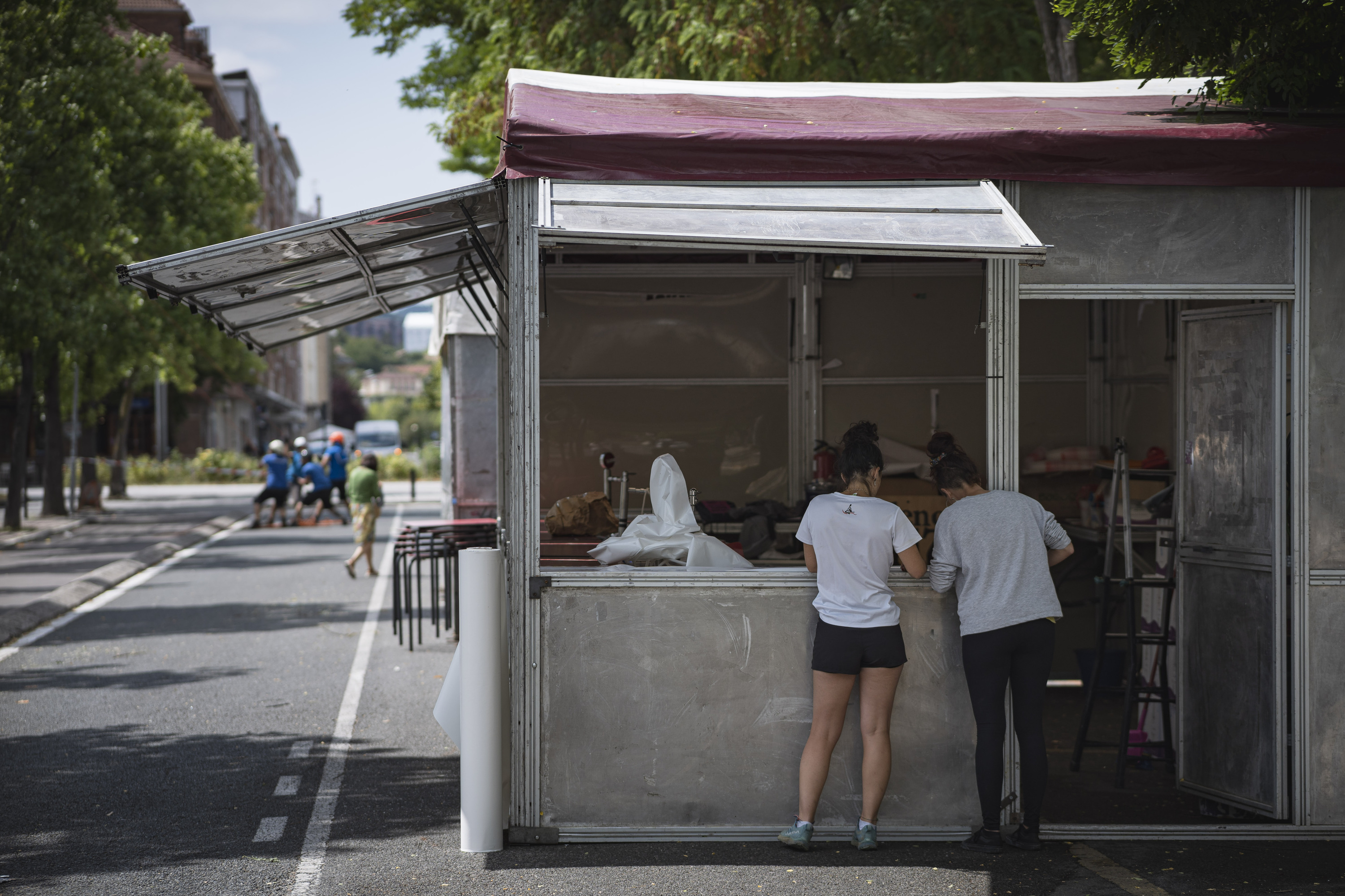 Txosnagune bat, artxiboko irudi batean. ARITZ LOIOLA / FOKU