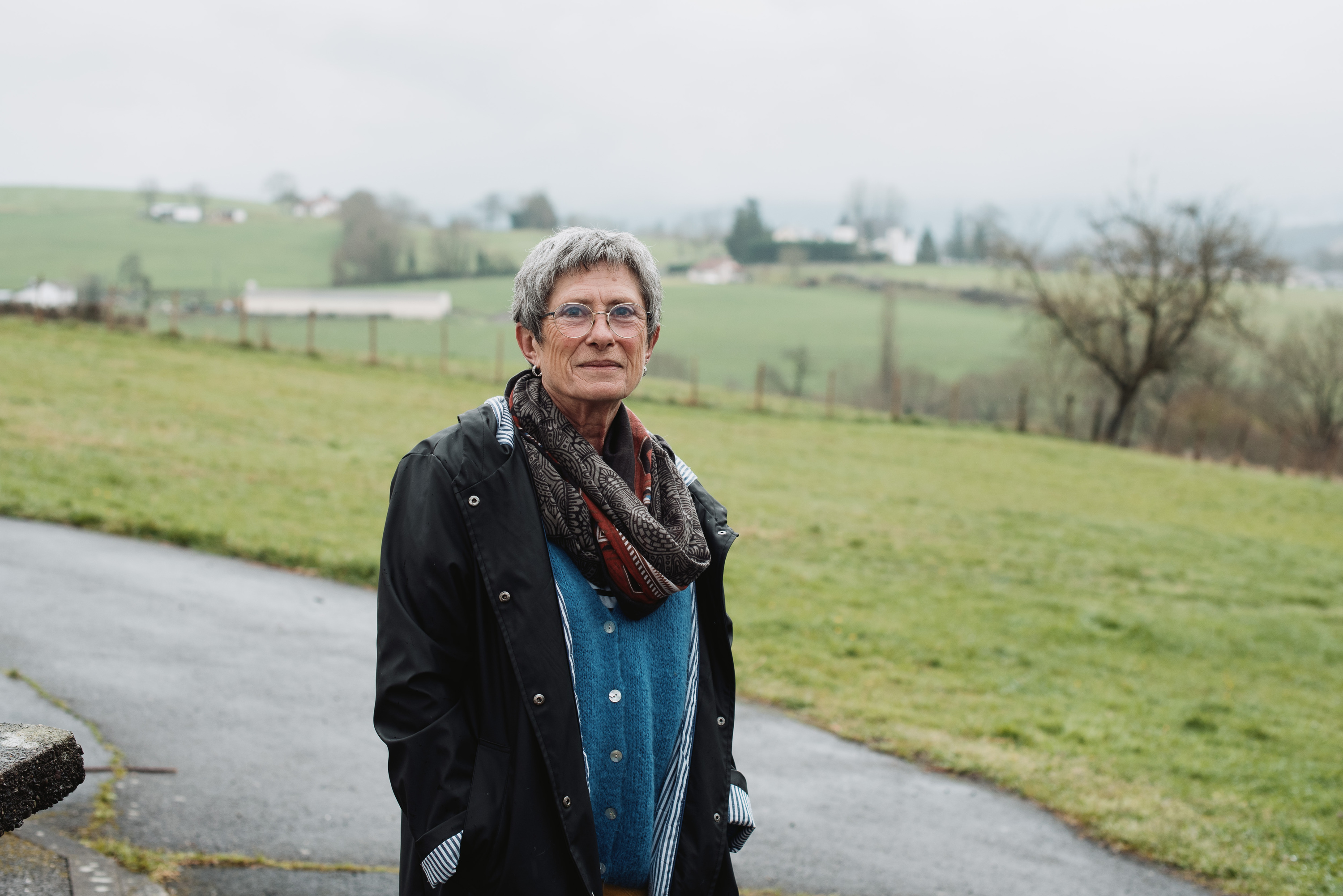 Solange Chimix, ostiralean, Muskildiko etxe atarian. GUILLAUME FAUVEAU