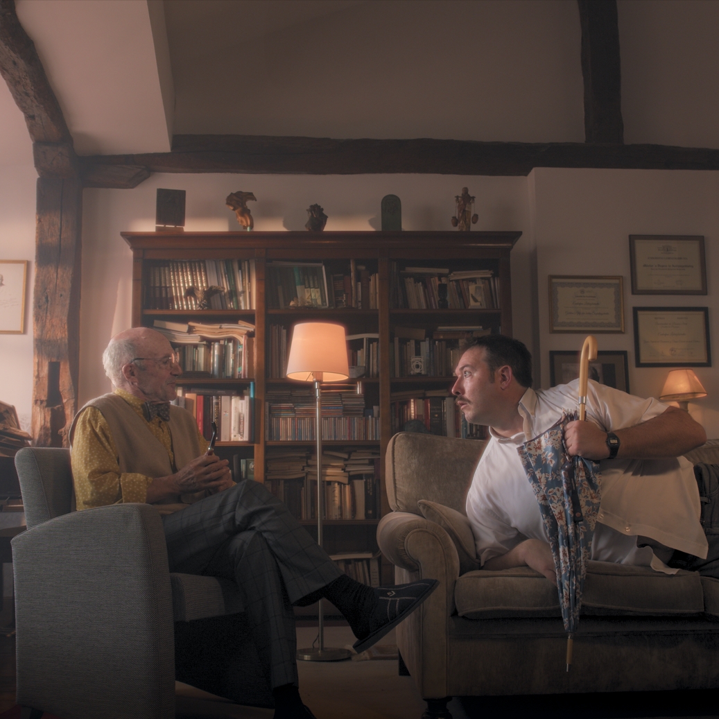 Ramon Agirre eta Peio Berterretxe aktoreak, 'Potasio' filmeko irudi batean. GASTIBELTZA FILMS / LORALDIA