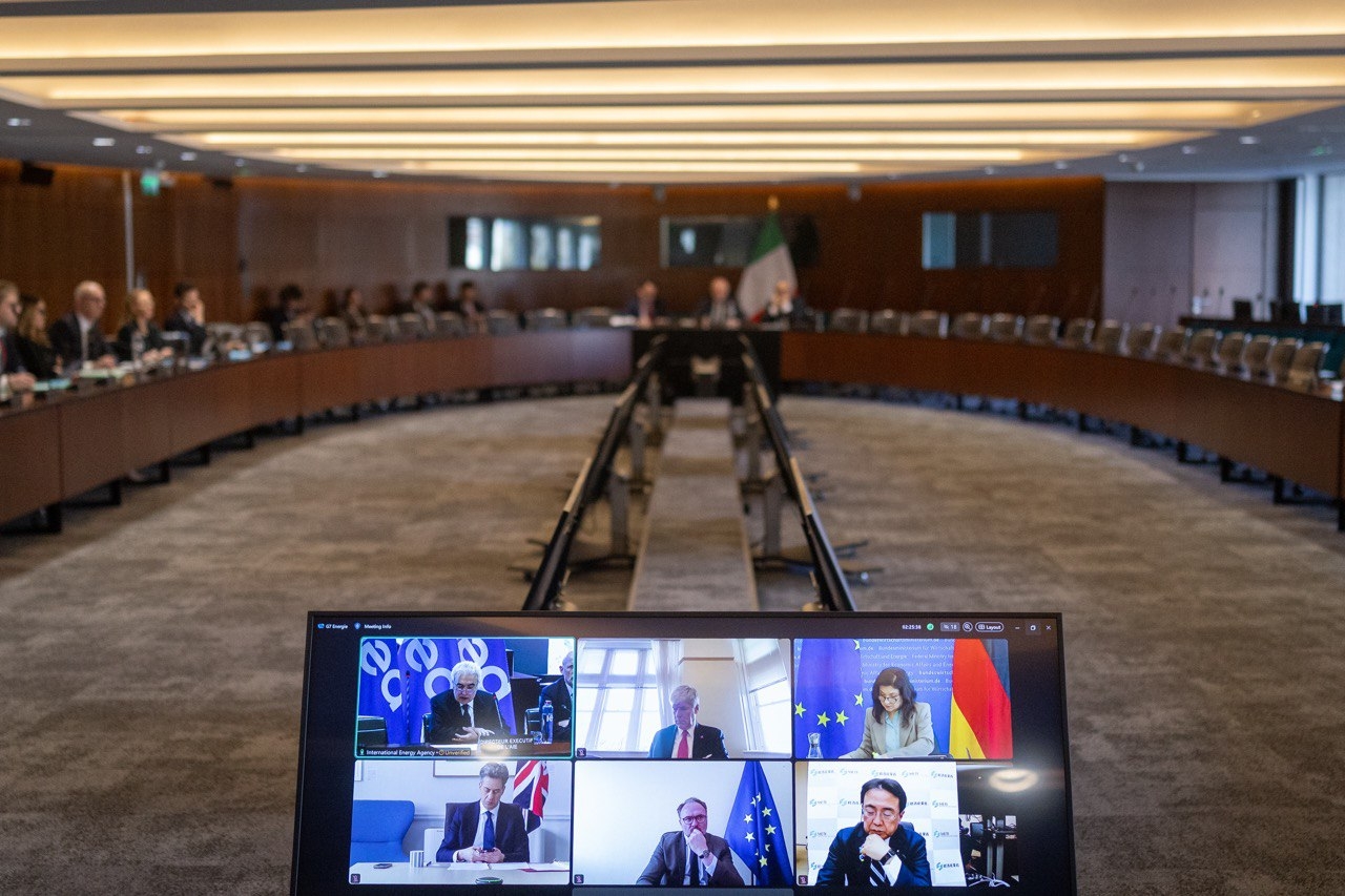 G7ko Energia ministroen bilera, gaur, Parisen. FRANTZIAKO FINANTZA MINISTERIOA / EFE