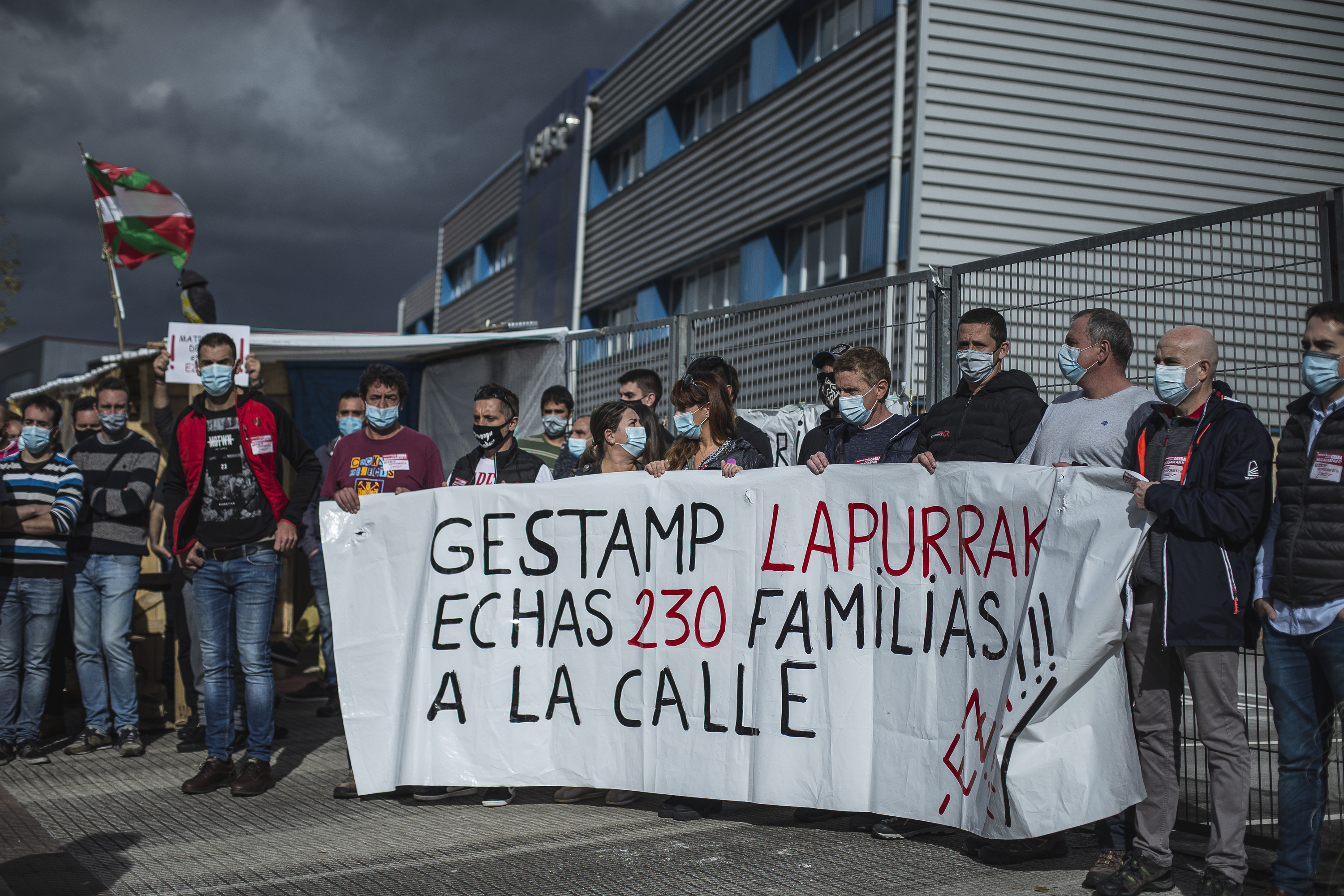 Gestampeko langileen elkarretaratze bat, Zamudion, artxiboko irudi batean. ARITZ LOIOLA / FOKU