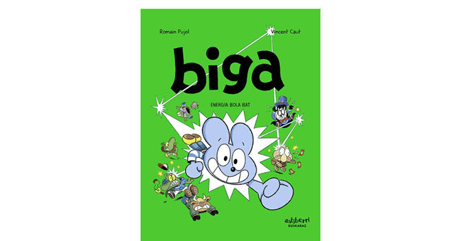 Biga komiki bildumako azken zenbakiaren azala.