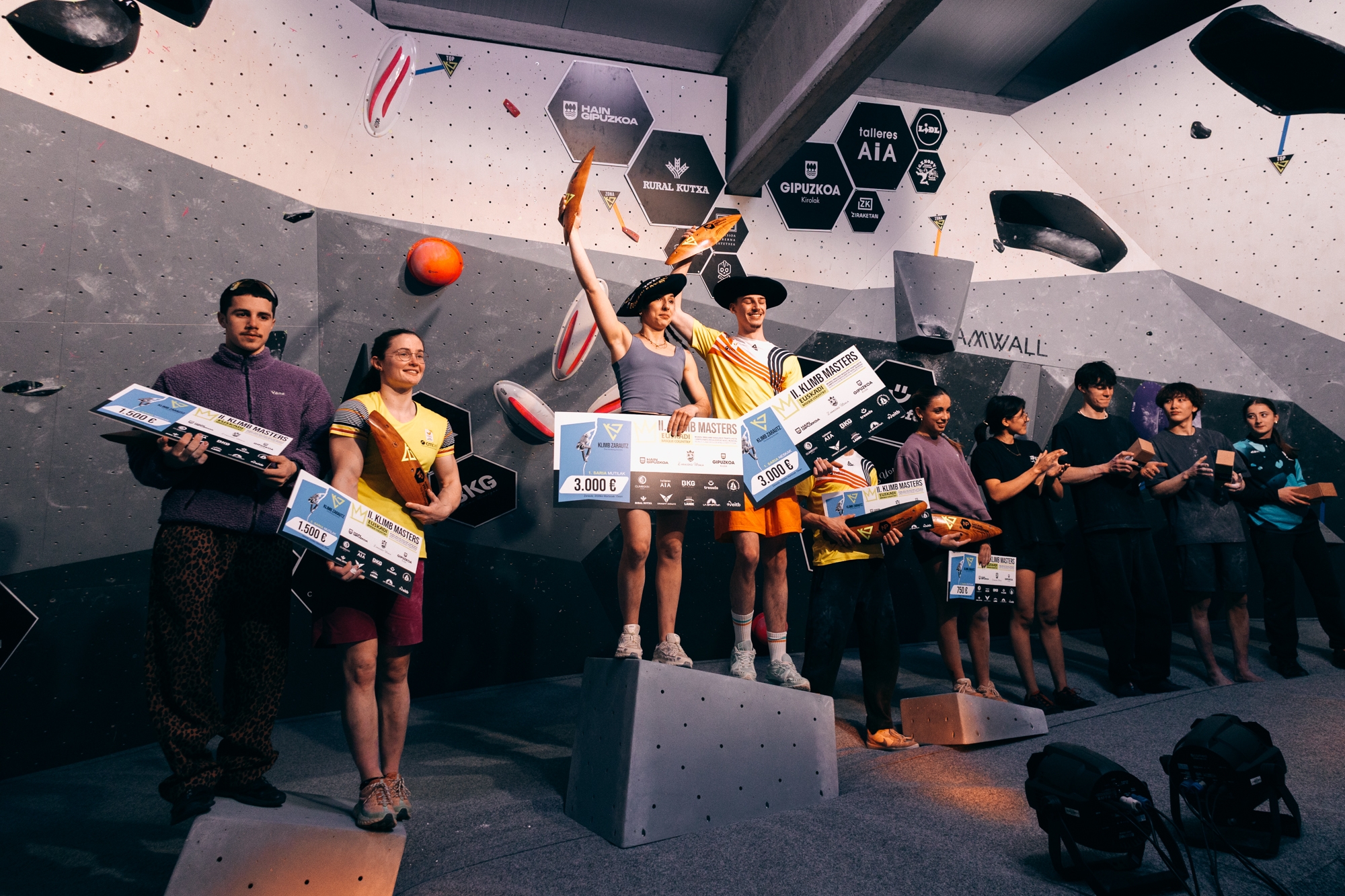 II. Zarautzeko Klimb Masters Euskadi Basque Country probako podiuma