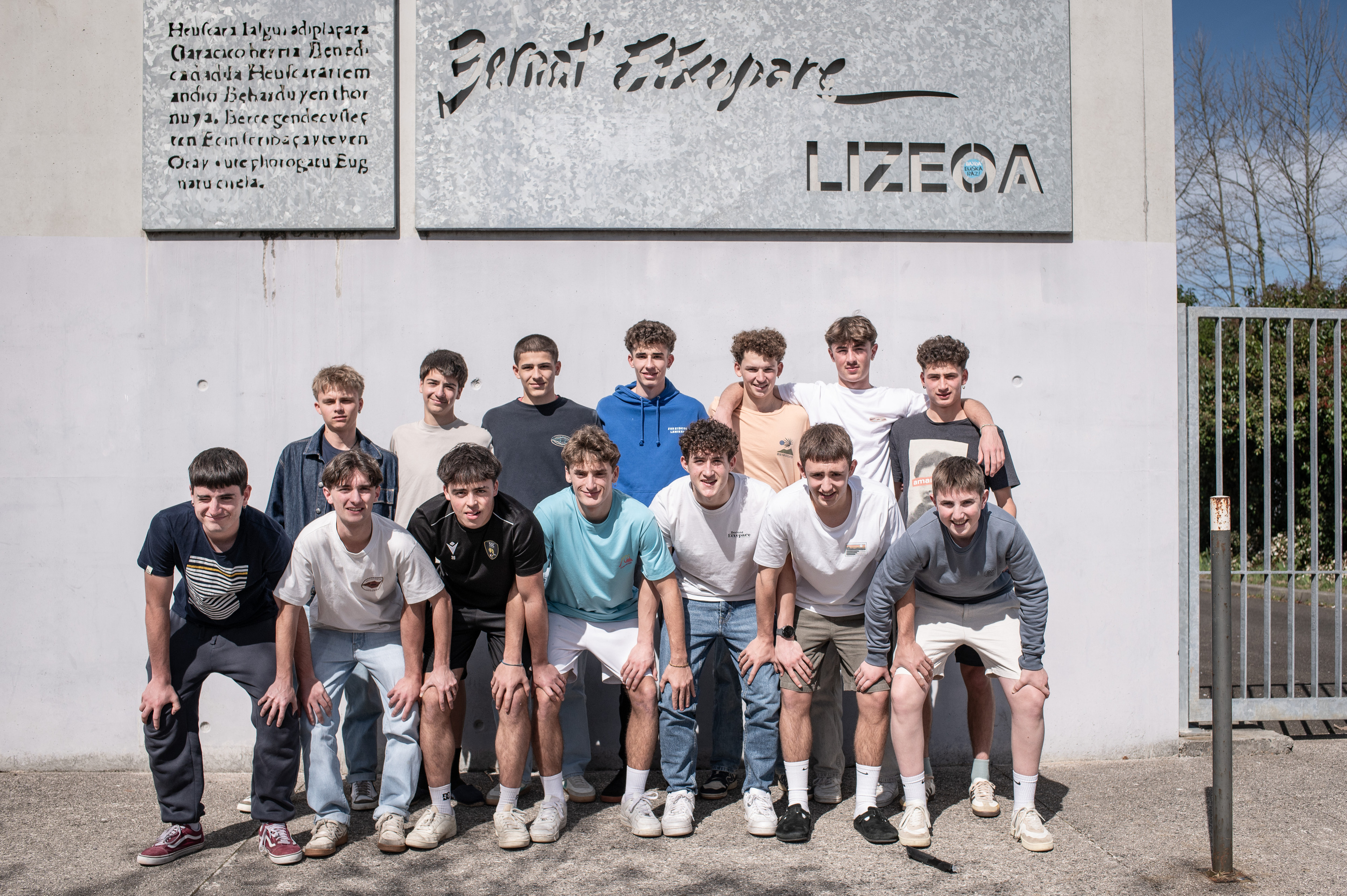 Baionako Etxepare lizeoko UNSS zangobaloi taldea. PATXI BELTZAIZ