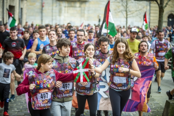 Korrika Iruñeko karriketan, 2024. urtean. JAIZKI FONTANEDA / FOKU