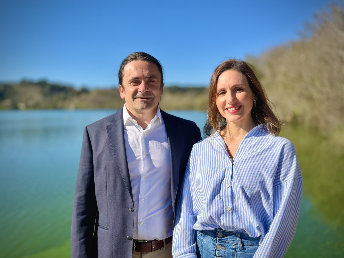 Ana Ezkurra eta Guillaume Barucq aliantza iragarri ostean. BIARRITZ BERRI