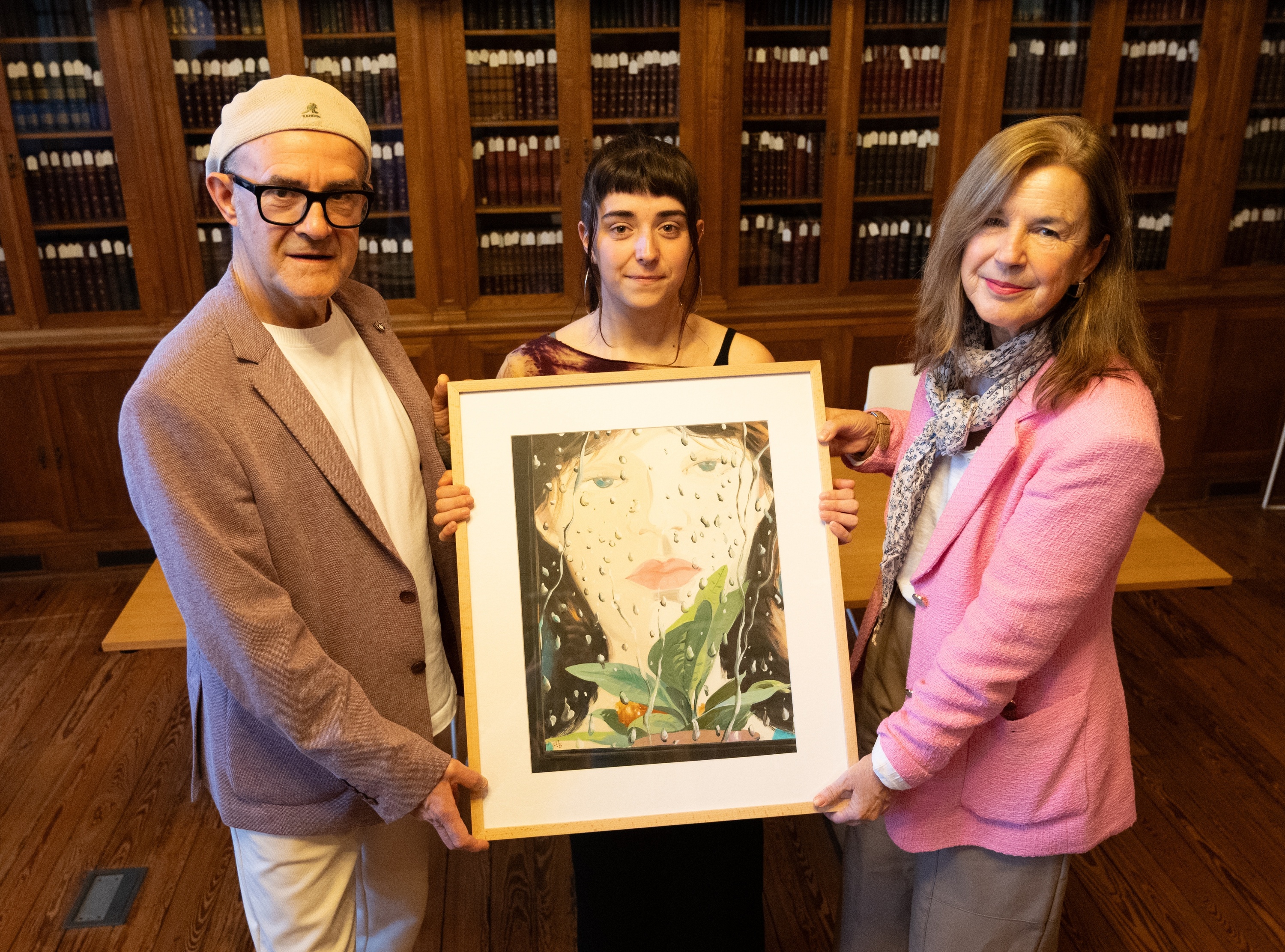 Juan Ramon Makuso, Itziar Agirre Sagasteta eta Ana Lopez, gaurko prentsaurrekoan. GORKA RUBIO / FOKU