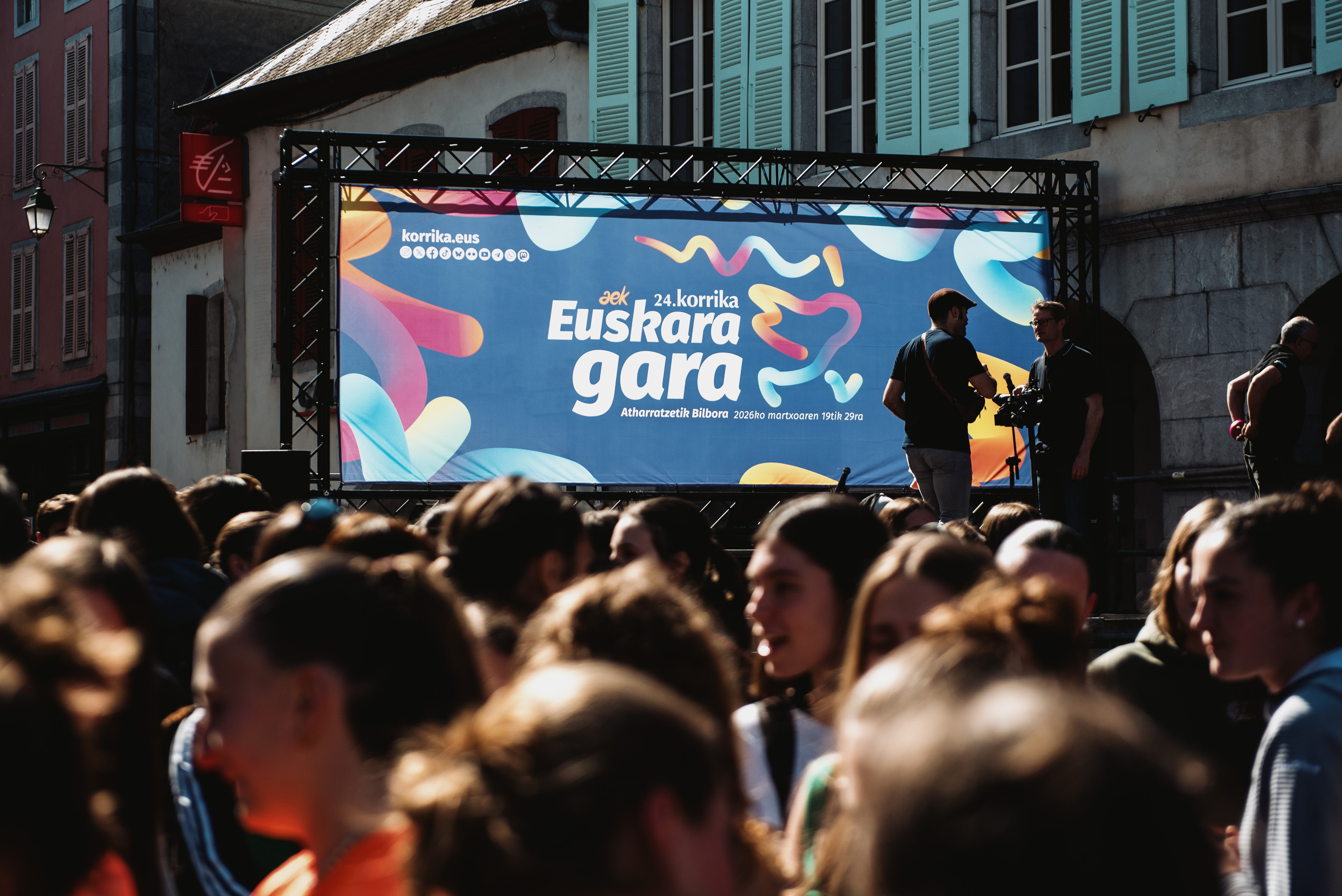 Korrika hasi aurreko ekitaldia, gaur. GUILLAUME FAUVEAU