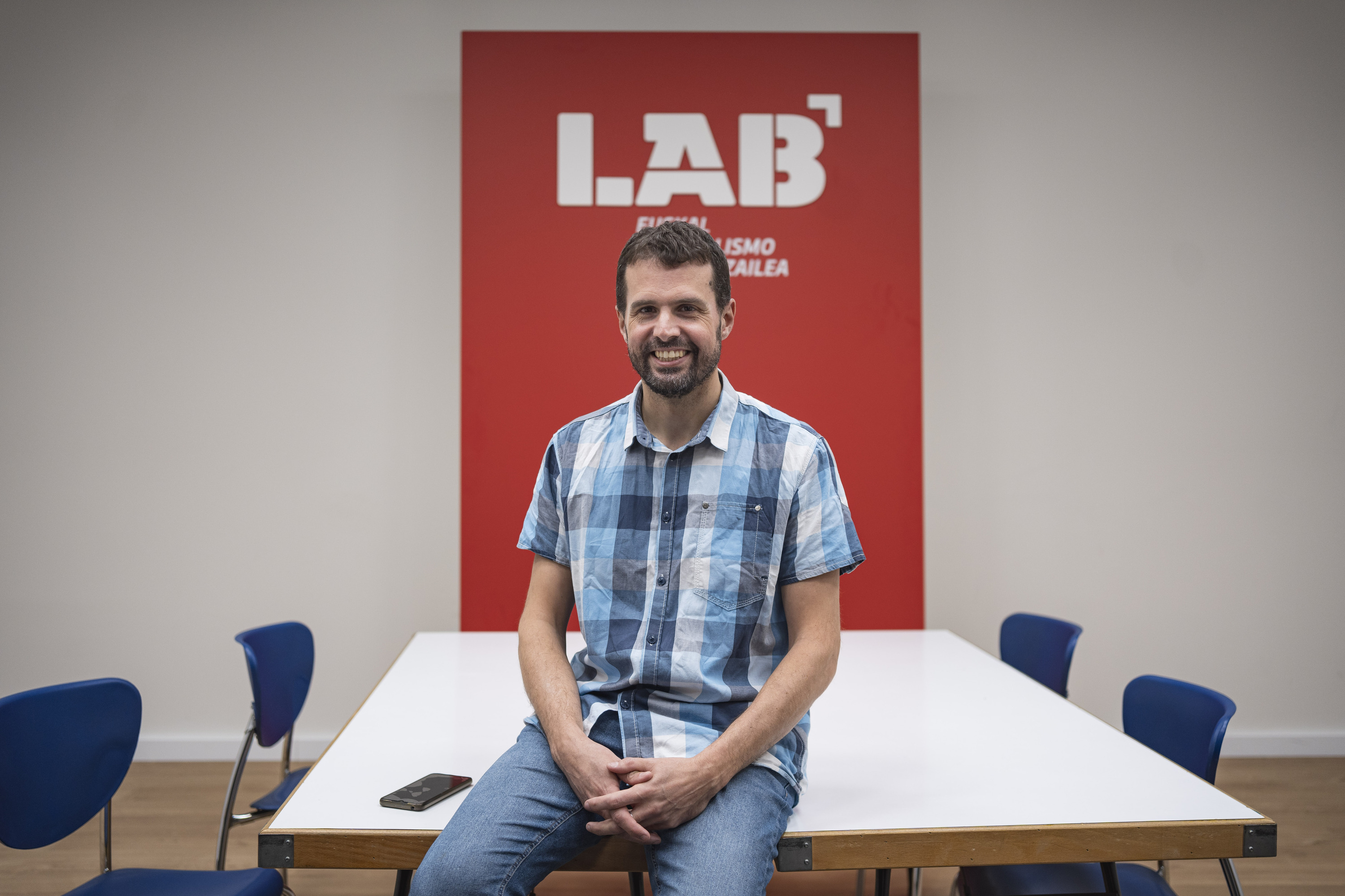 Igor Arroyo, LABen Bilboko egoitzan. ARITZ LOSADA / FOKU