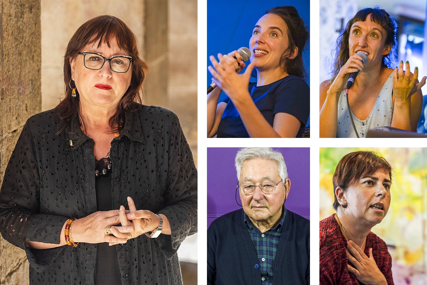 Miren Agur Meabe, Miren Amuriza, Uxue Alberdi, Antton Valverde eta Amaia Agirre. MONIKA DEL VALLE / ARITZ LOIOLA / JON URBE / FOKU