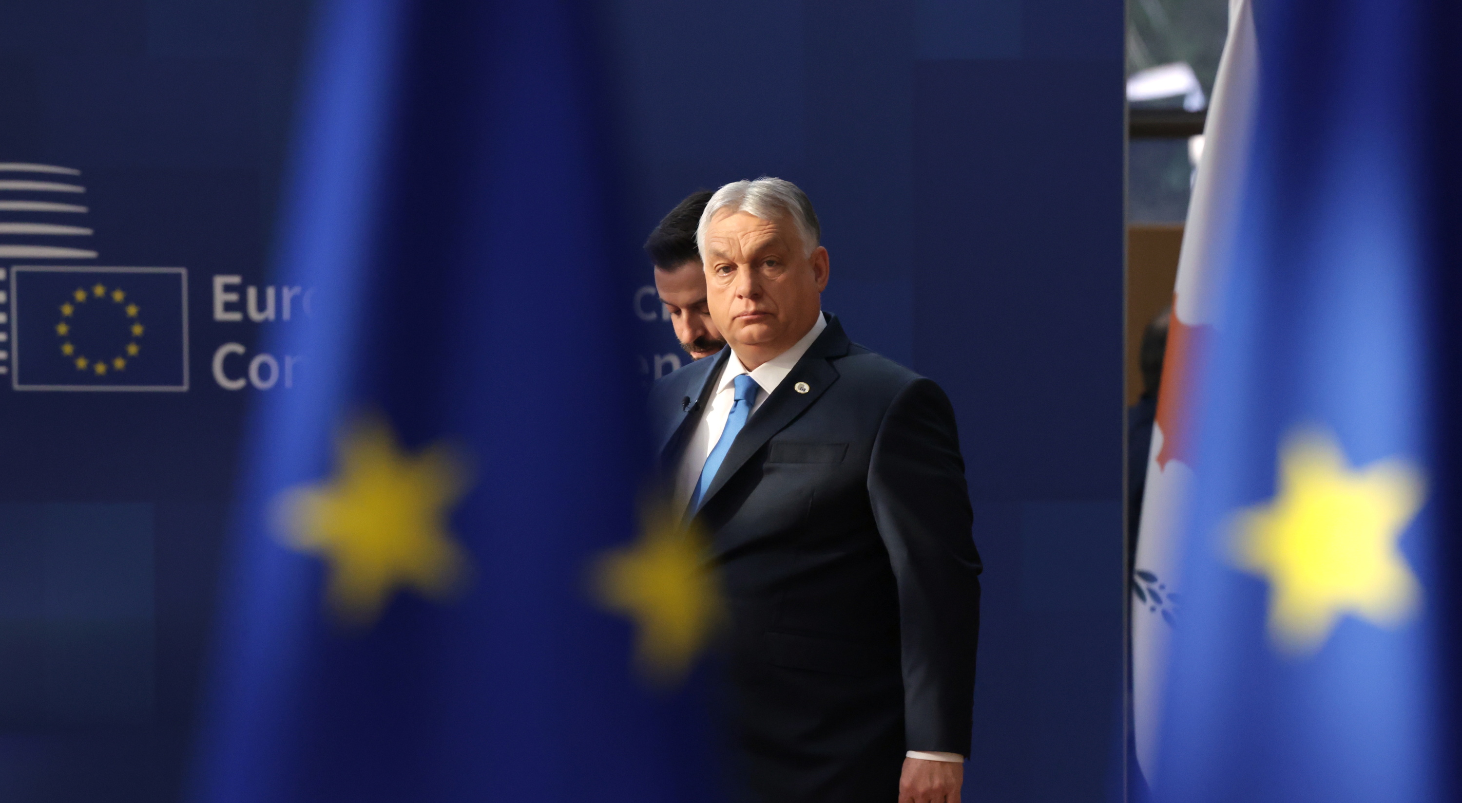 VIktor Orban Bruselan, atzo. OLIVIER MATTHYS / EFE