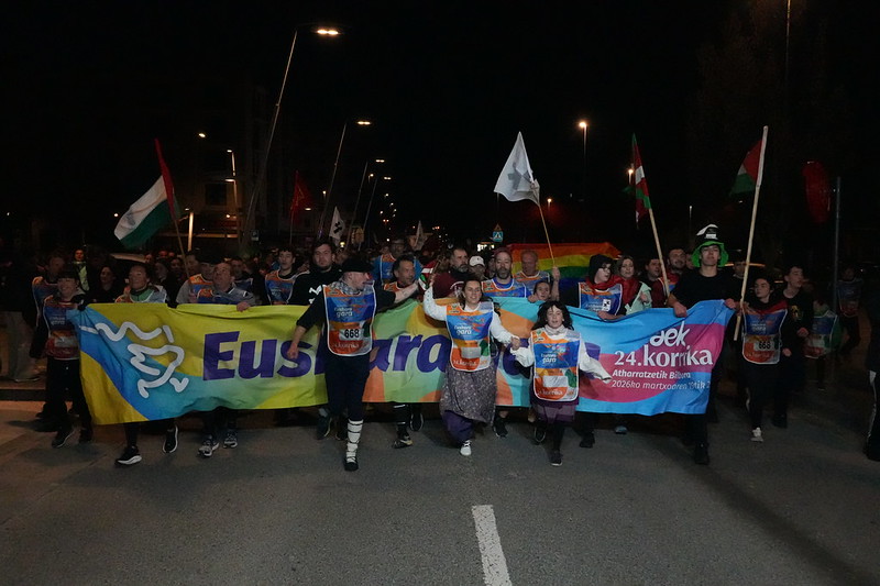 Korrika gauean, Nafarroan. AEK