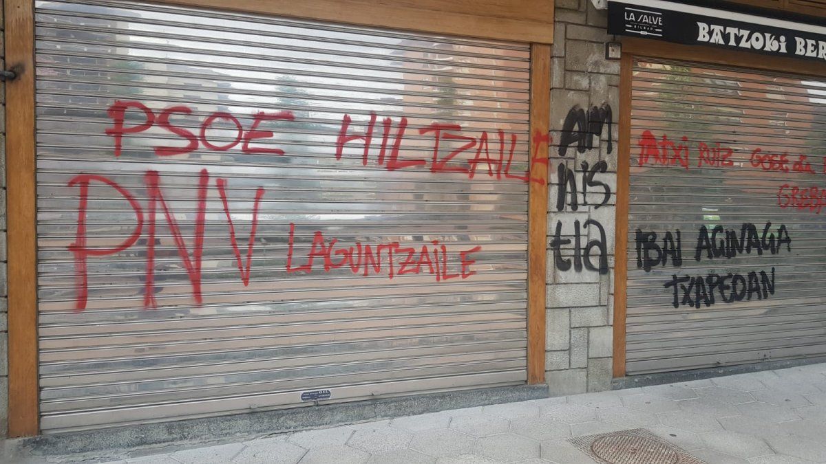 Margoketak egin dituzten batzokietako bat. EAJ