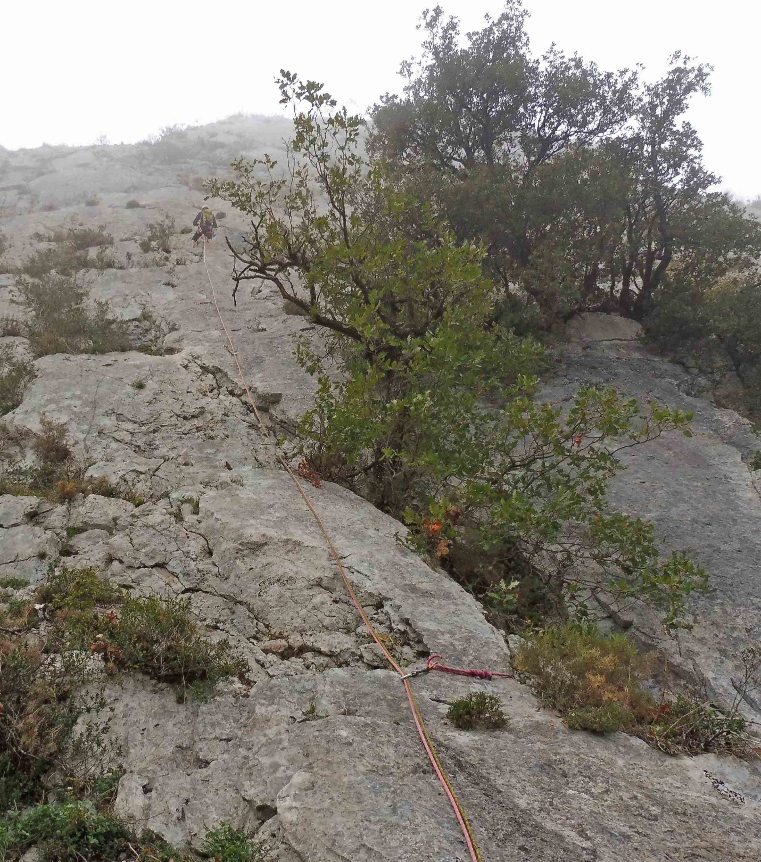 Ziordiko 'Marieta' bidea eskalatzen