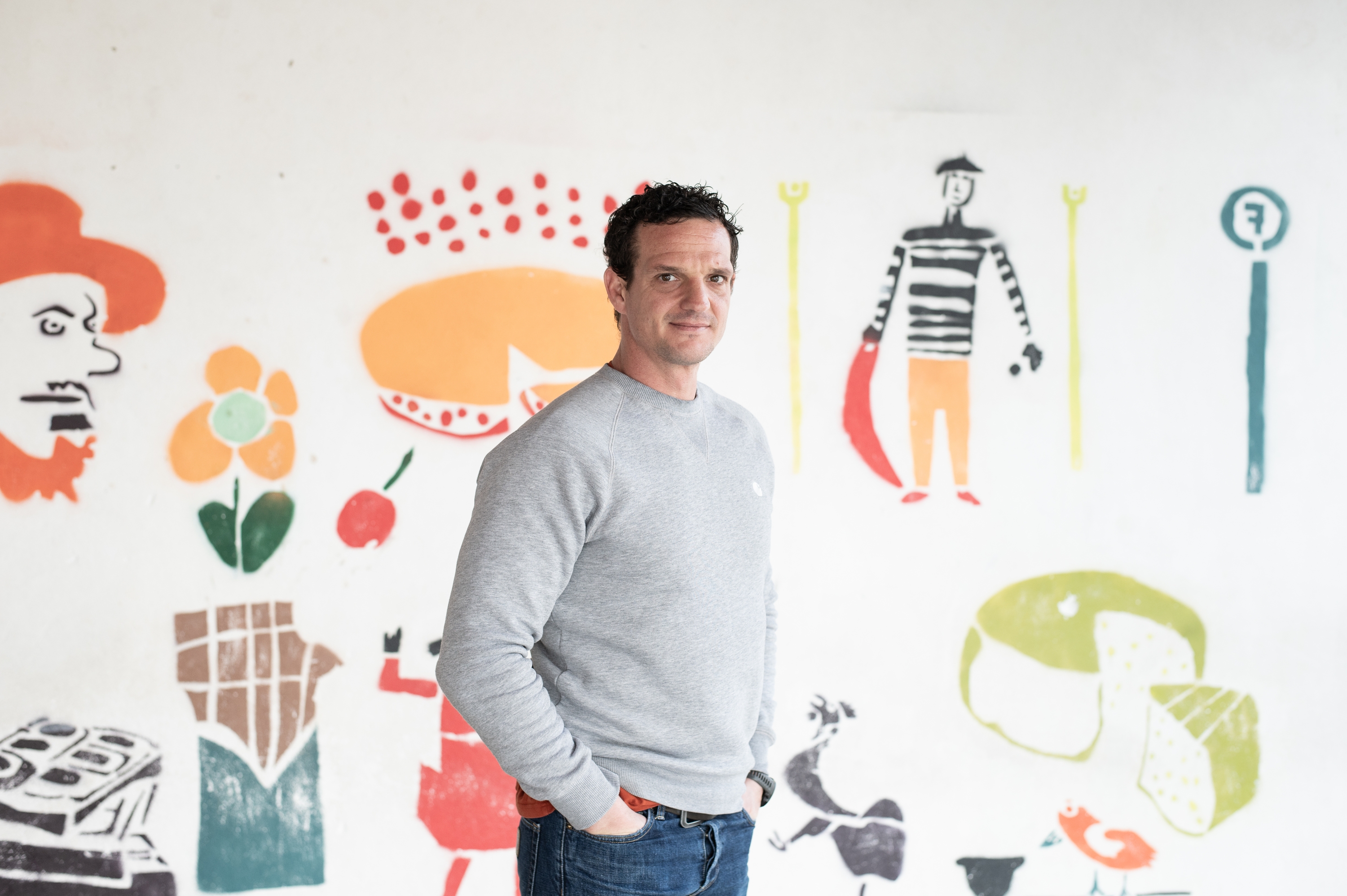 Sebastien Henry, Colosse Aux Pieds d'Argile elkarteko kidea, iragan astean, Kanboko eskolan. PATXI BELTZAIZ