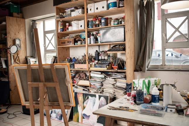 (ID_15930940) (Patxi Beltzaiz/EZEZAGUNA) 2026-03-25, Mendikota.Gonzalo Etxebarria margolaria bere estudioan