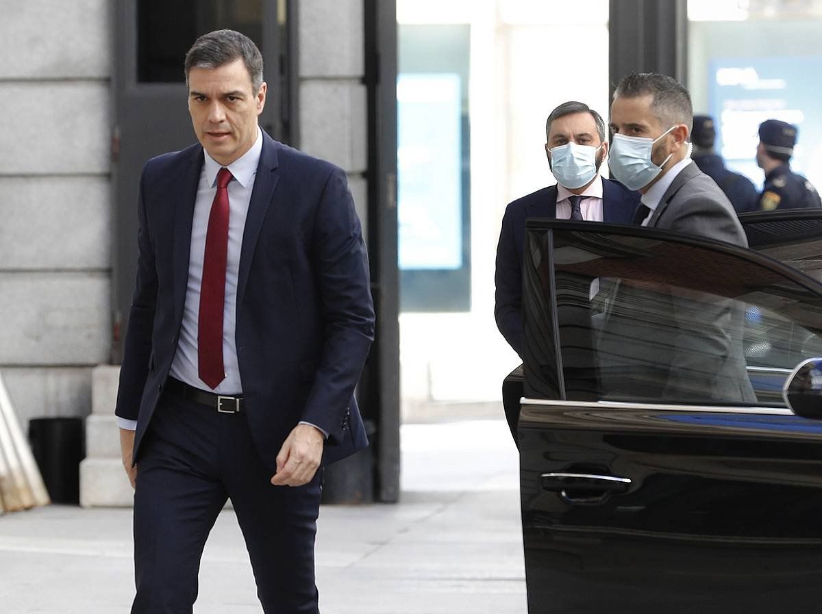 Pedro Sanchez Kongresua sartze pasa den asteazkenean. BALLESTEROS, EFE