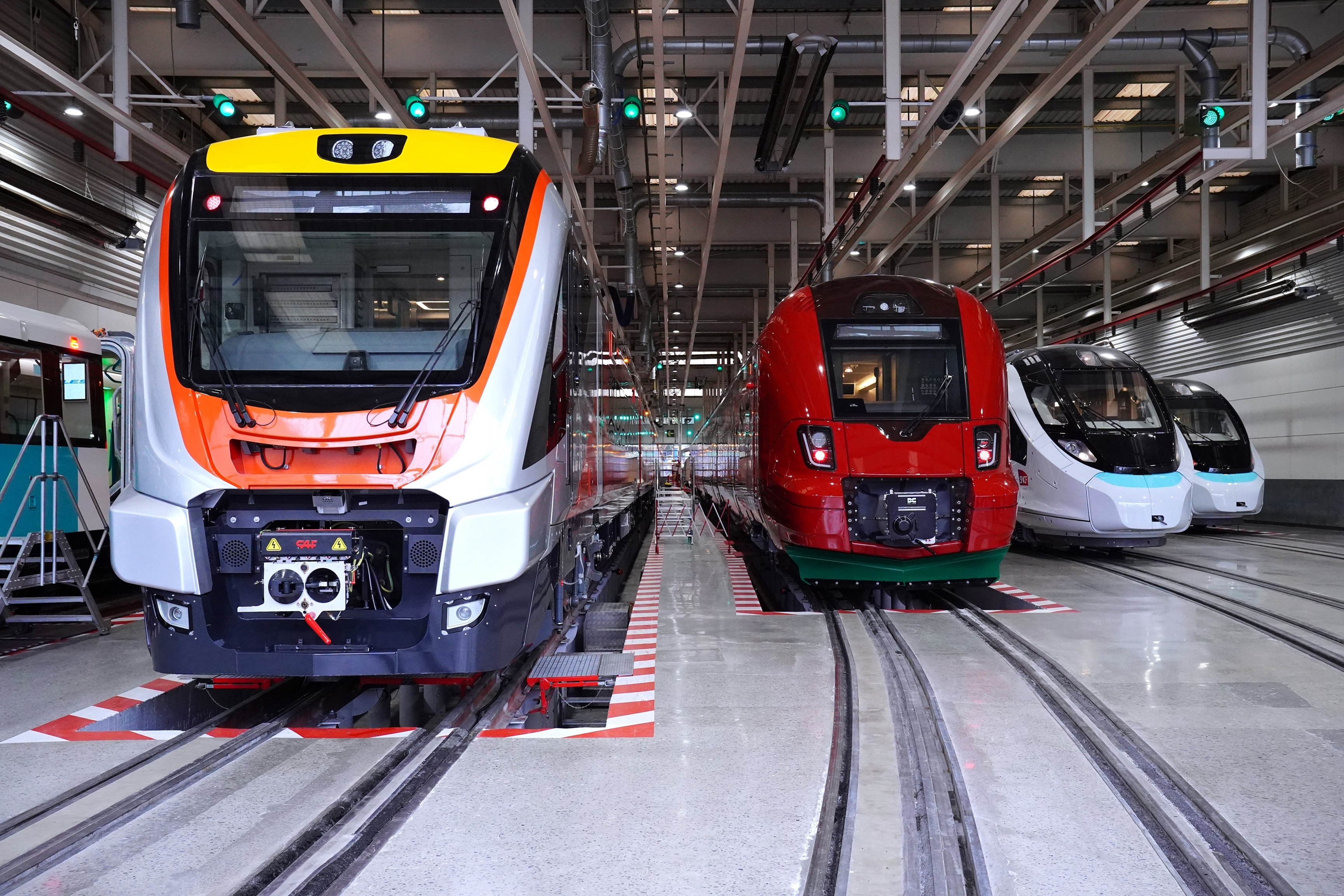 Belgraden zerbitzua emango duten tren modeloko unitate batzuk. CAF