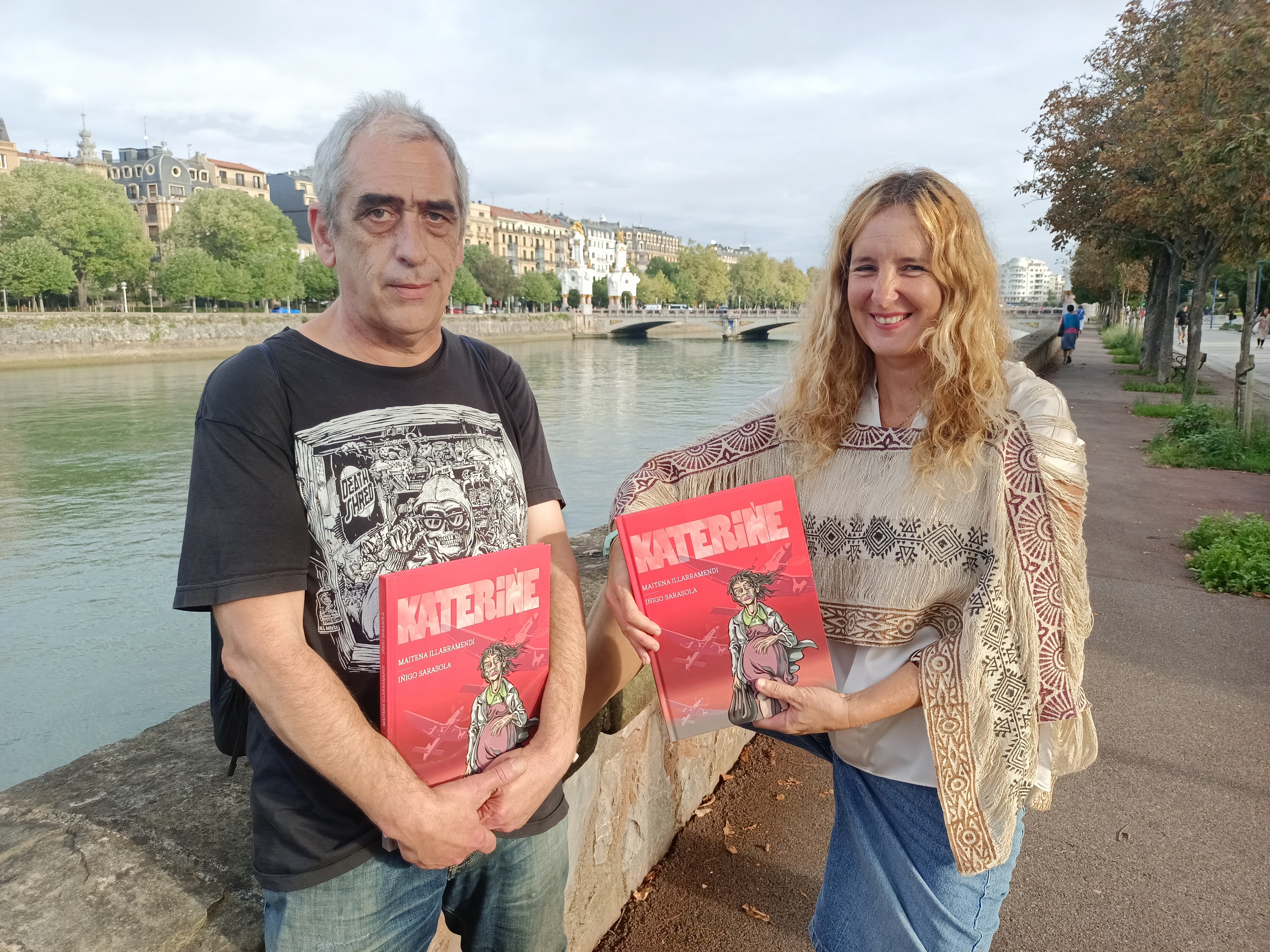 Iñigo Sarasola eta Maitena Illarramendi, 'Kateriñe' komikiaren egileak. EREIN