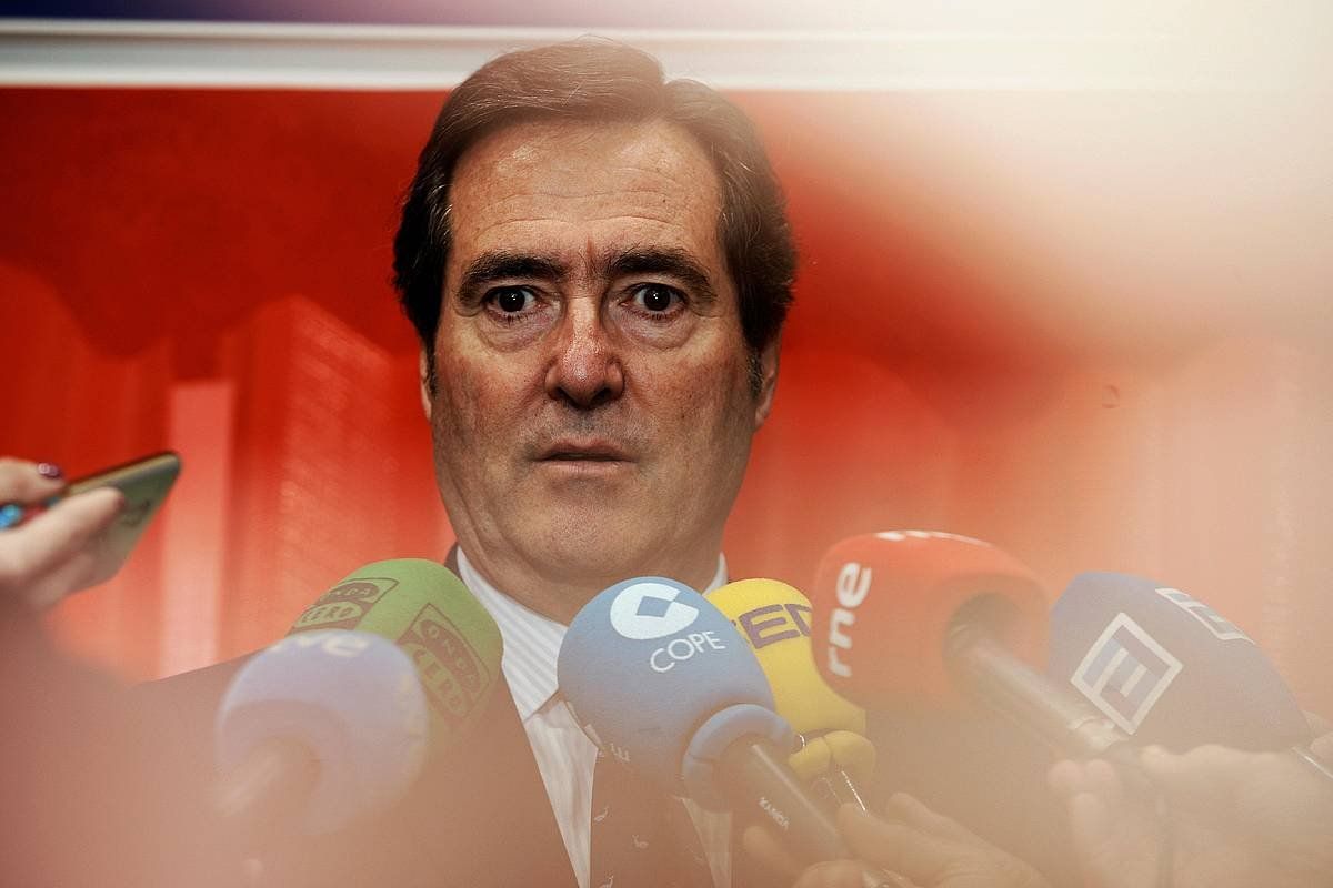 Antonio Garamendi Espainiako Enpresarien Espainiako Enpresaburuen Elkarteen Konfederazioko presidentea. ALBERTO MORANTE, EFE