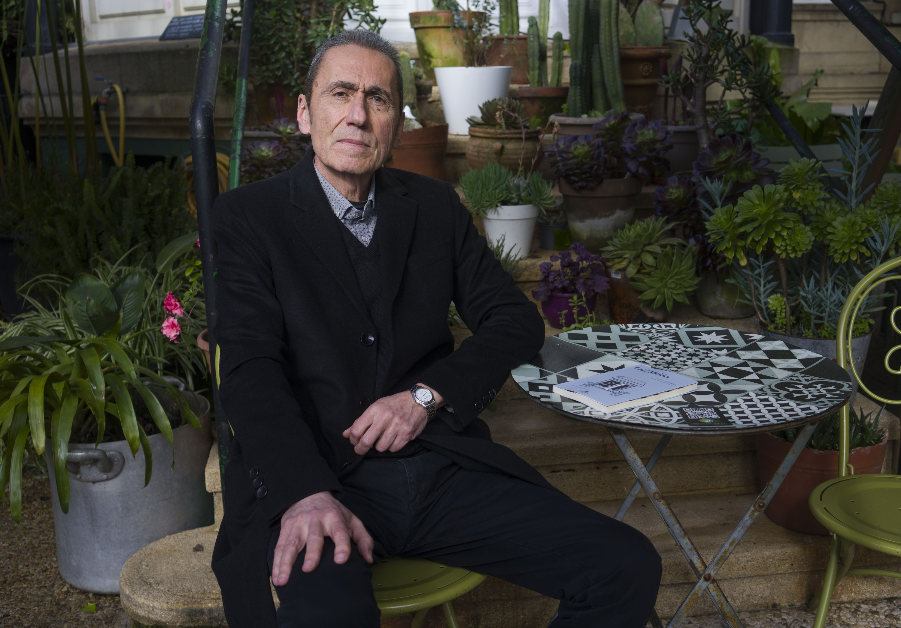 Jabier Muguruza Botanika kafetegian, gaur, aurkezpena baino lehen. JON URBE / FOKU