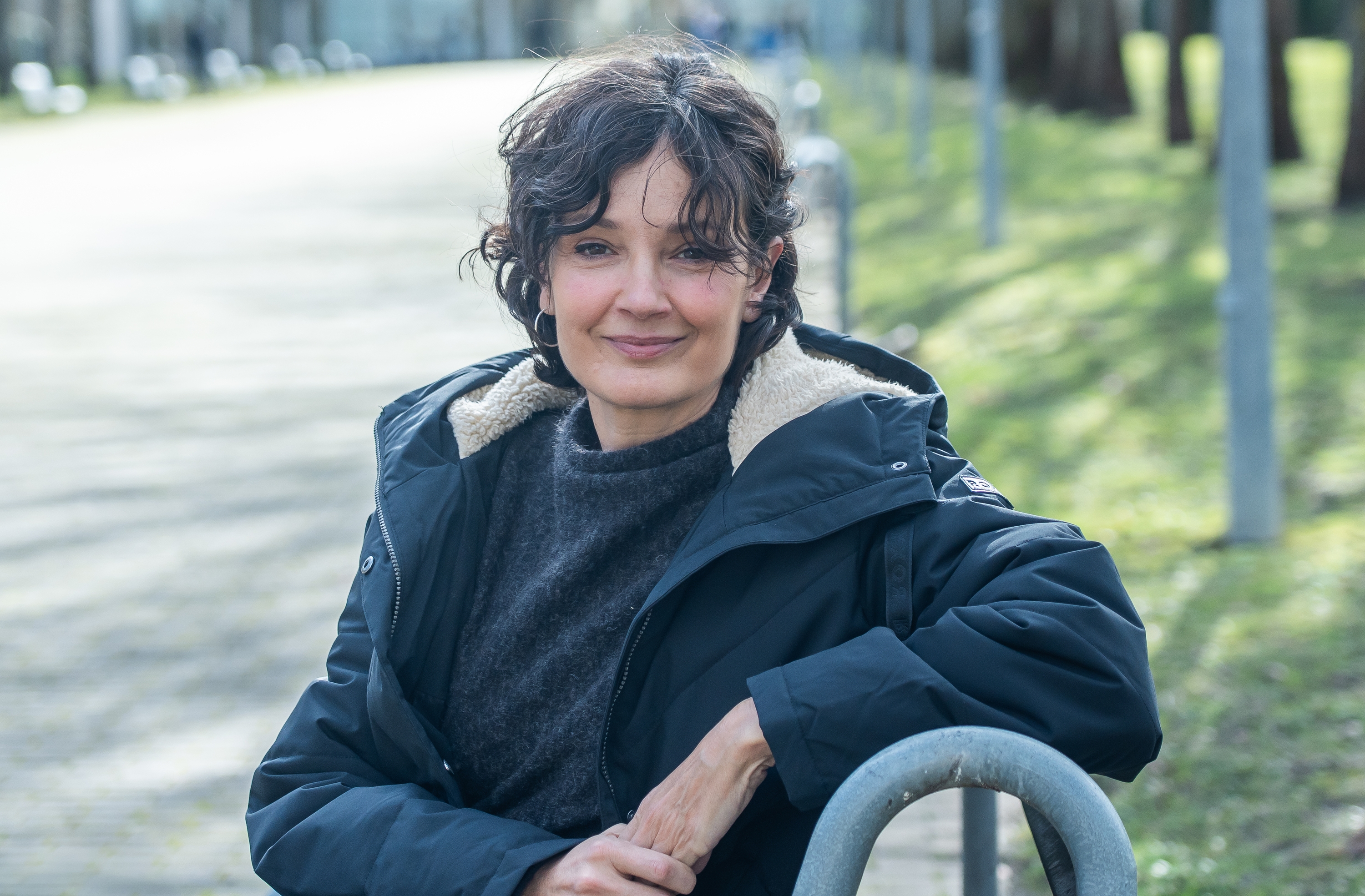 Patricia Amigot ikertzailea, Iruñean. ANDONI CANELLADA / FOKU