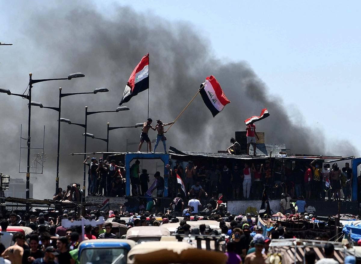 Manifestariak maiatz hasieran, Bagdad hiriburuan. MURTAJA LATEEF, EFE