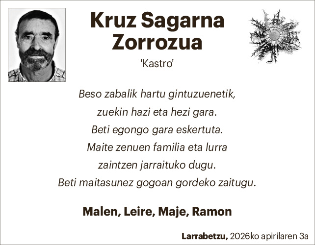 Kruz Sagarna Zorrozua 2x2