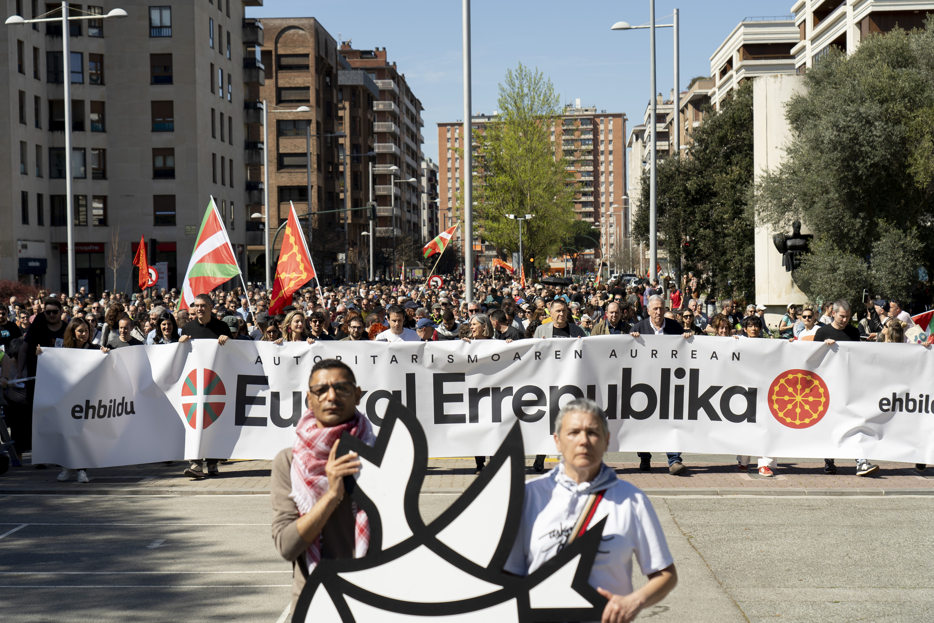 EH Bilduren manifestazioa, Iruñean, Aberri Egunean. IÑIGO URIZ / FOKU