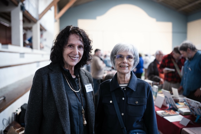 Anne Marie Lagarde eta Marikita Tambourin, Sarako Idazleen Biltzarrean. NAHIA GARAT
